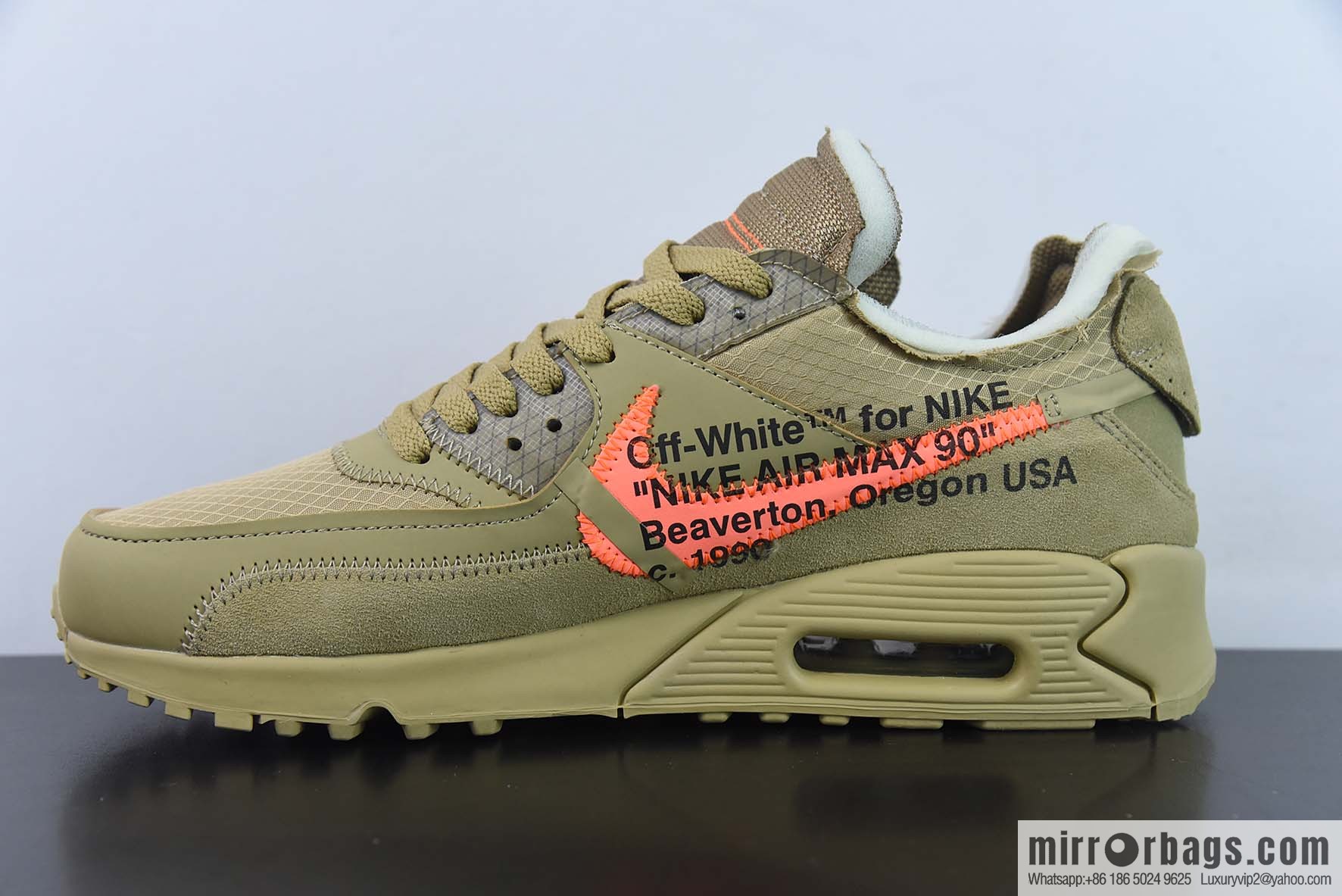 Off-White X Nike Air MAX90 GPX Joint Desert Yellow Men's sneakers Part Number: AA7293 200