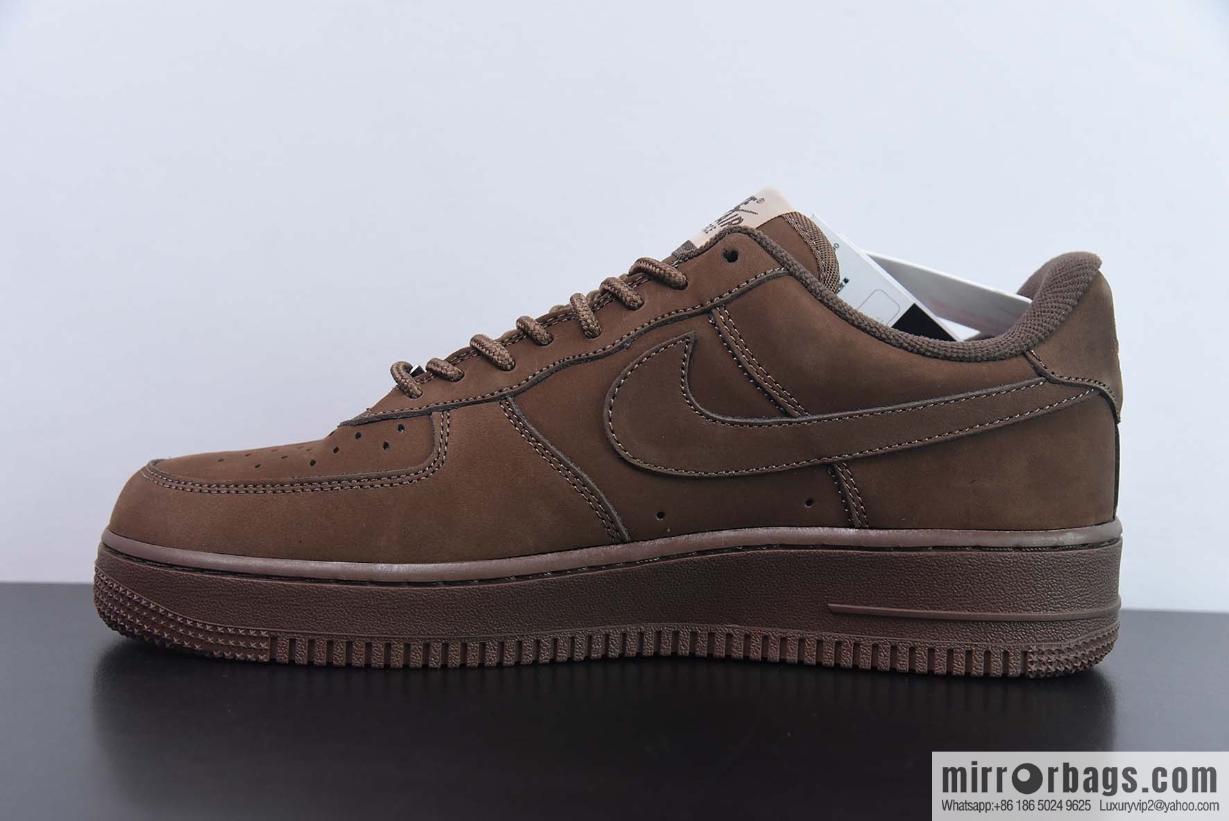 Nk Air Force 1 Low x Supreme dark brown mocha SUP joint name, Air Force One low-top casual board shoes, item number: CU9225-200
