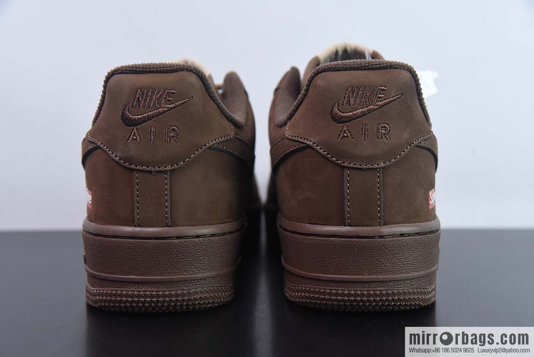 Nk Air Force 1 Low x Supreme dark brown mocha SUP joint name, Air Force One low-top casual board shoes, item number: CU9225-200