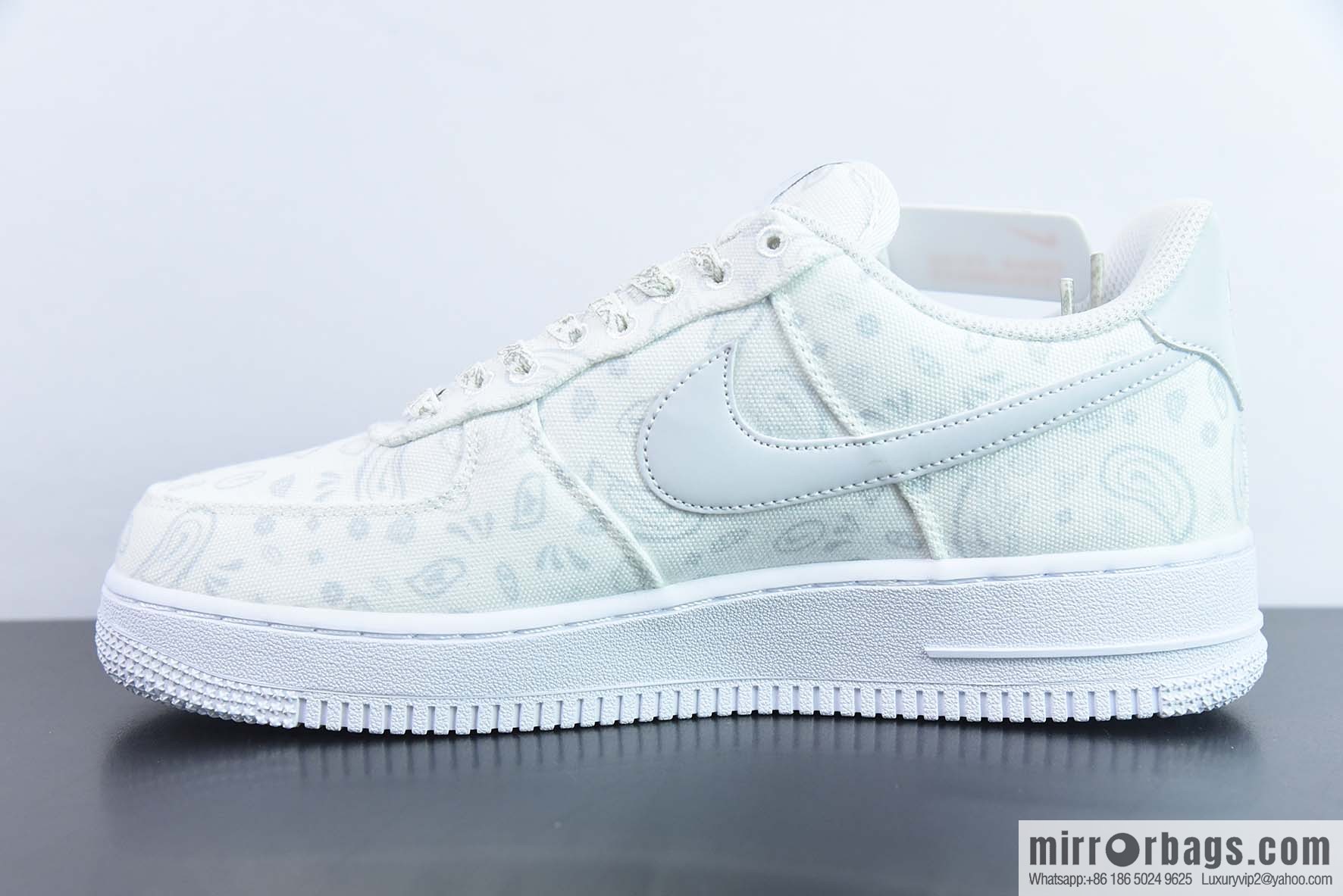 NK Air Force 1 '07 white cashew flower cloth surface, Air Force No. 1 low-top casual board shoes, item number: DG2296-088