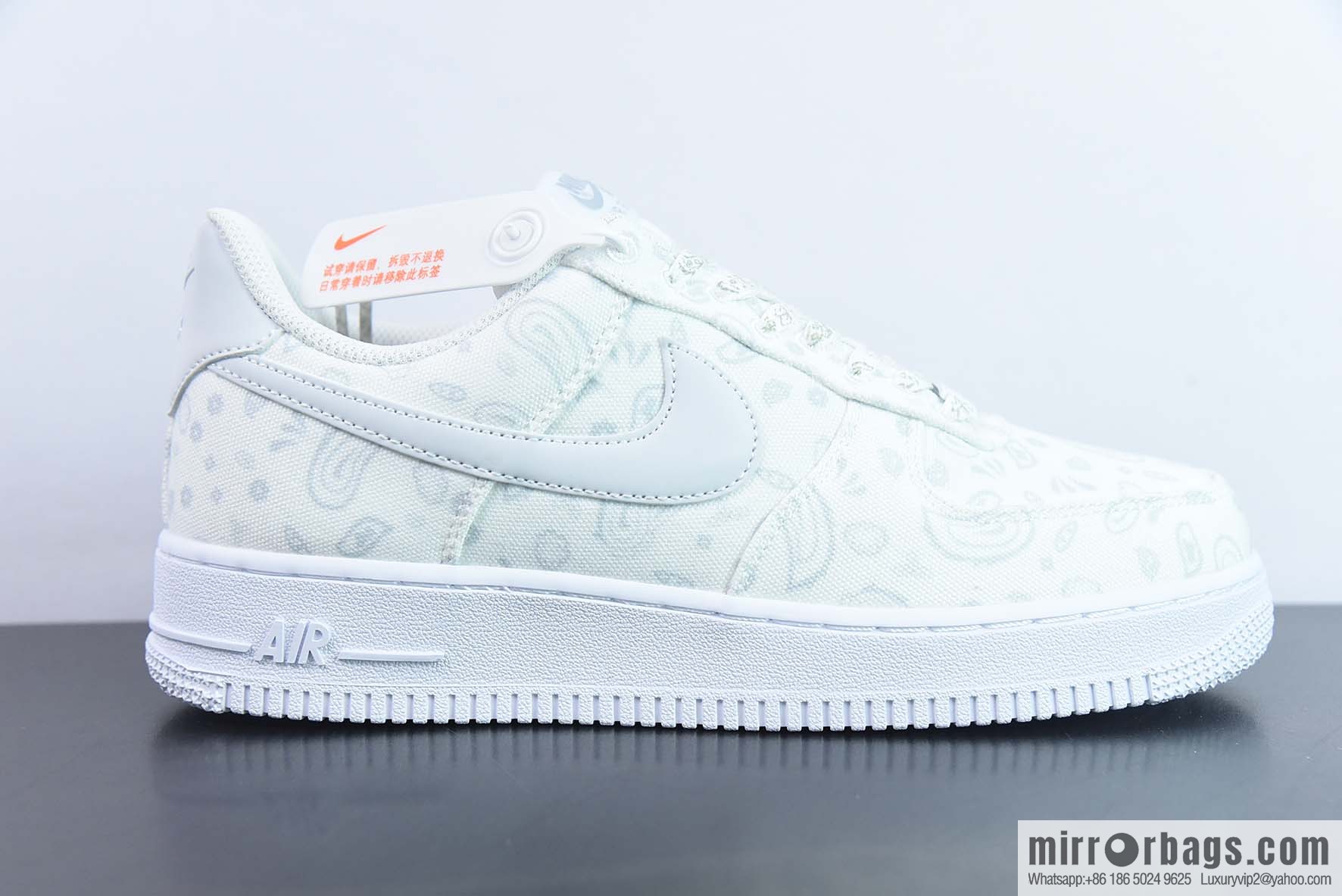 NK Air Force 1 '07 white cashew flower cloth surface, Air Force No. 1 low-top casual board shoes, item number: DG2296-088