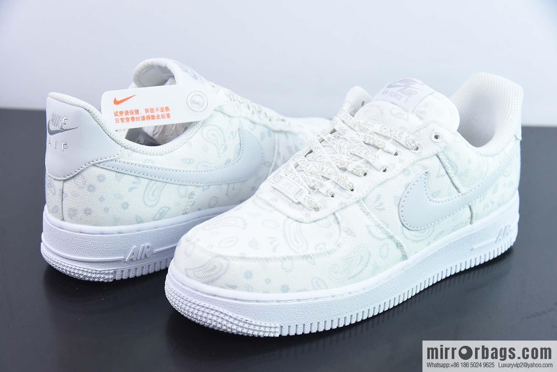 NK Air Force 1 '07 white cashew flower cloth surface, Air Force No. 1 low-top casual board shoes, item number: DG2296-088