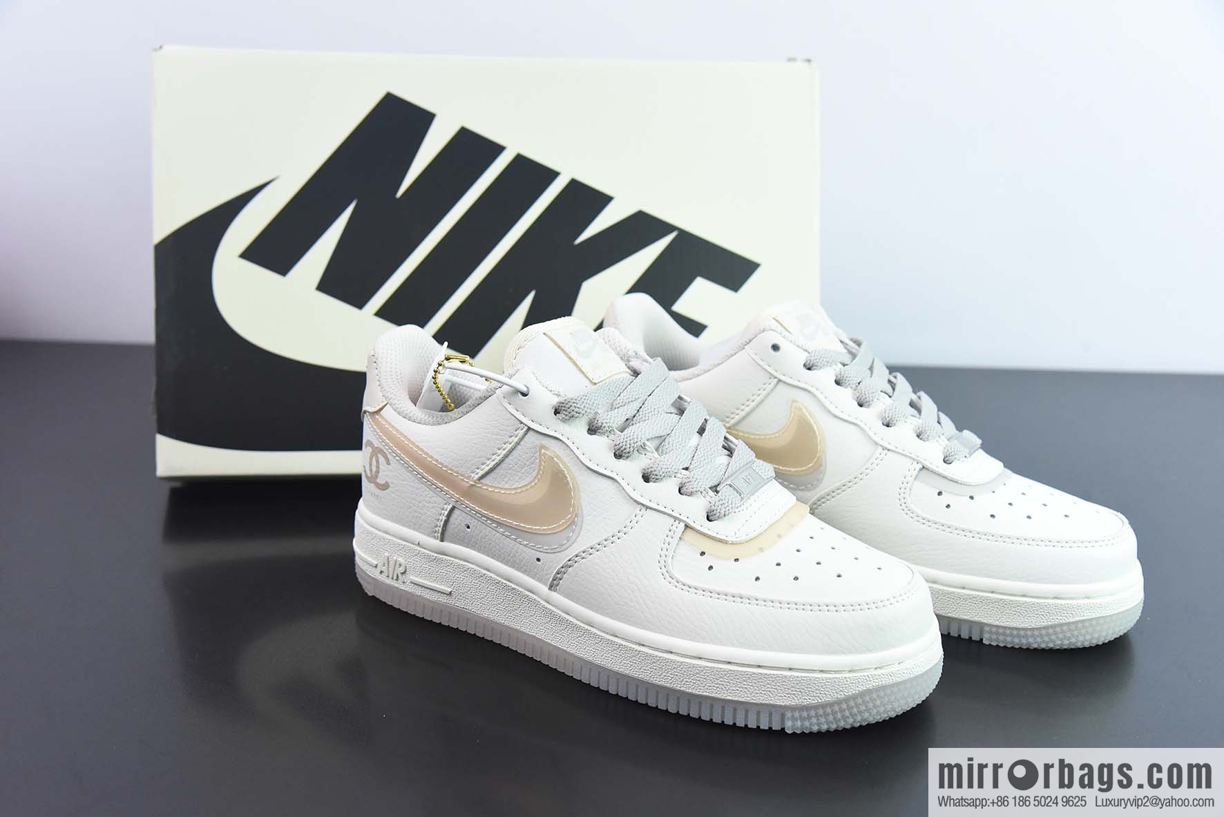 LAP69001337 Air Force One Joint Luxury Brand - #Chanel #Chanel & Nike Air Force 1 Low Item Number: CW1574-807