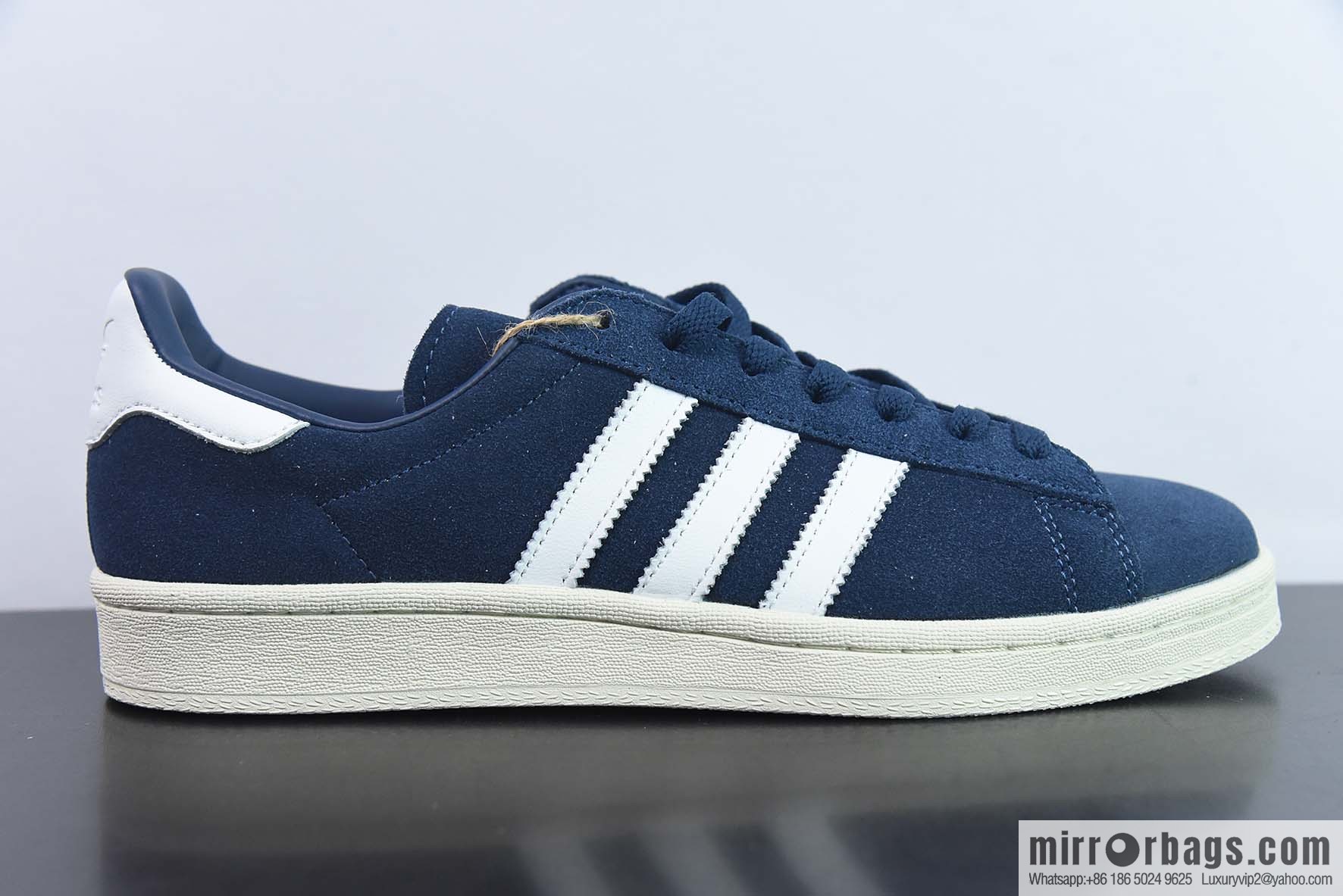 AD Originals Campus 80S Academy Series Classic Vintage Low Top Versatile Casual Sports Board Shoes, Navy Blue, Item Number: GX9405