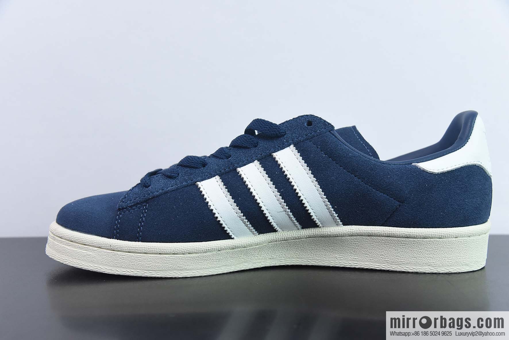 AD Originals Campus 80S Academy Series Classic Vintage Low Top Versatile Casual Sports Board Shoes, Navy Blue, Item Number: GX9405