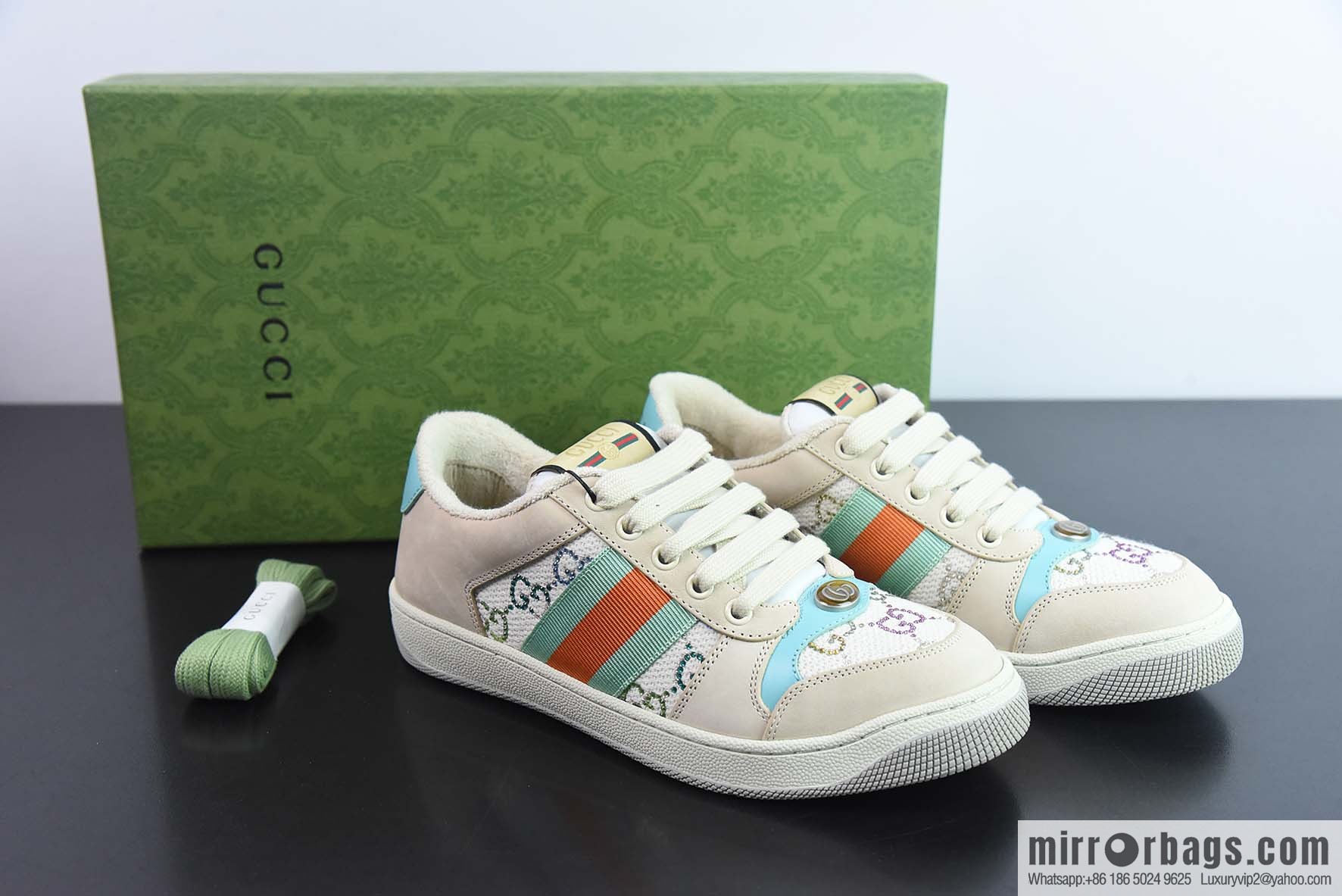 Gucci Gucci Screener GG Enamel Vintage Old Daddy Board Shoes