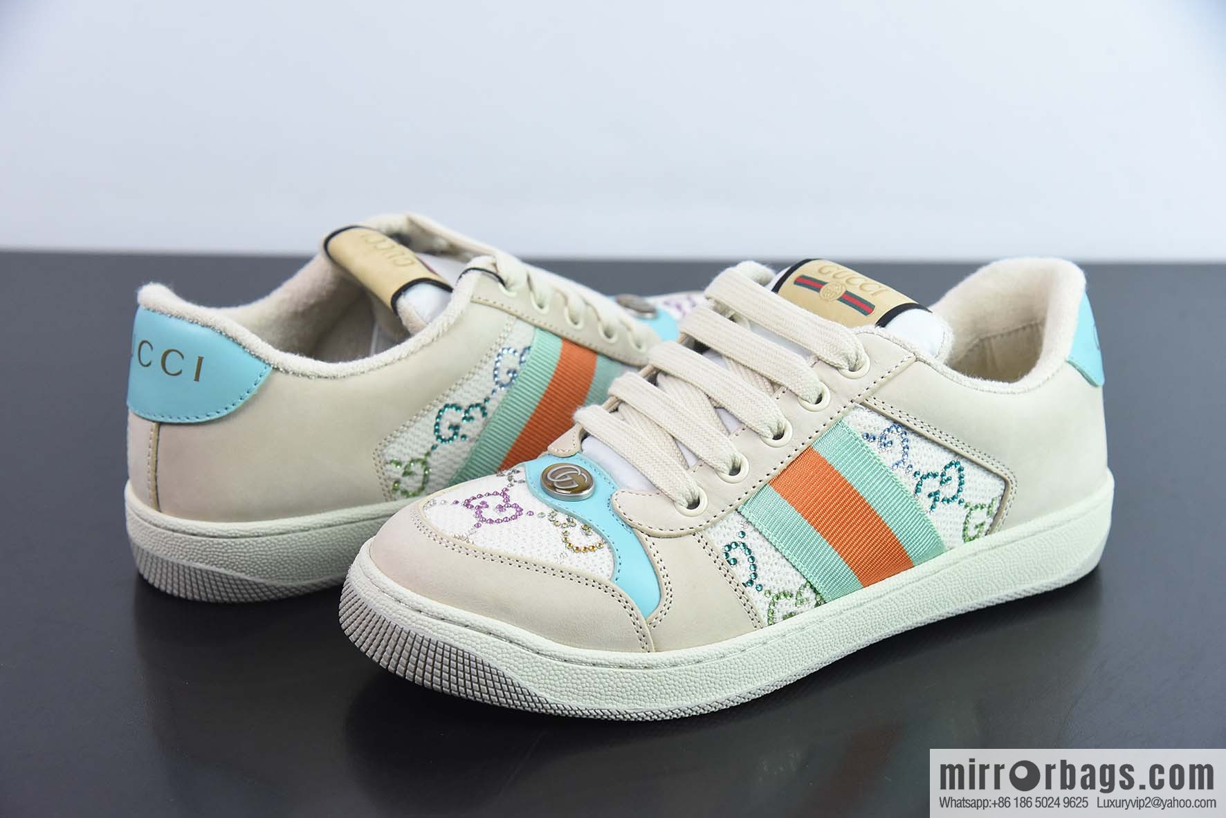 Gucci Gucci Screener GG Enamel Vintage Old Daddy Board Shoes