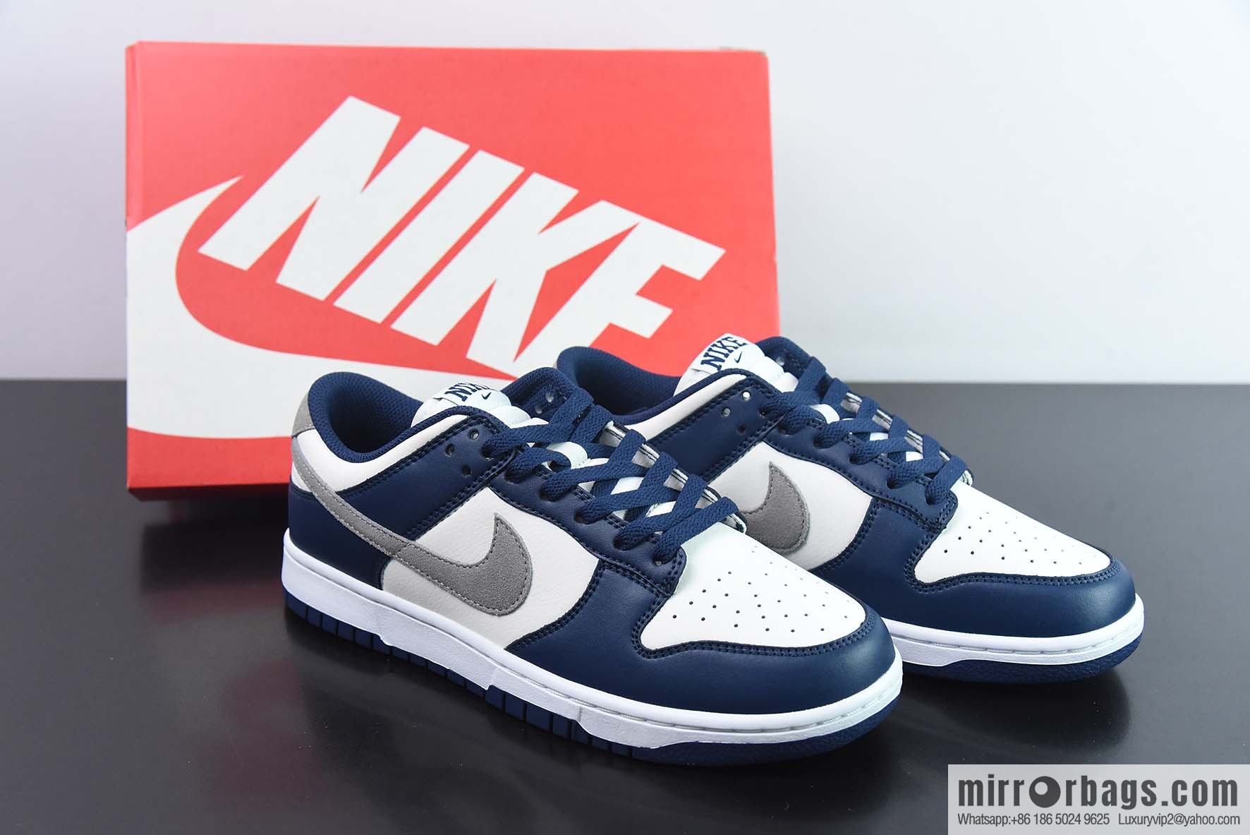 NIKE SB Dunk Low sports and leisure low-top board shoes, midnight blue, white and blue, item number: FD9749 400.