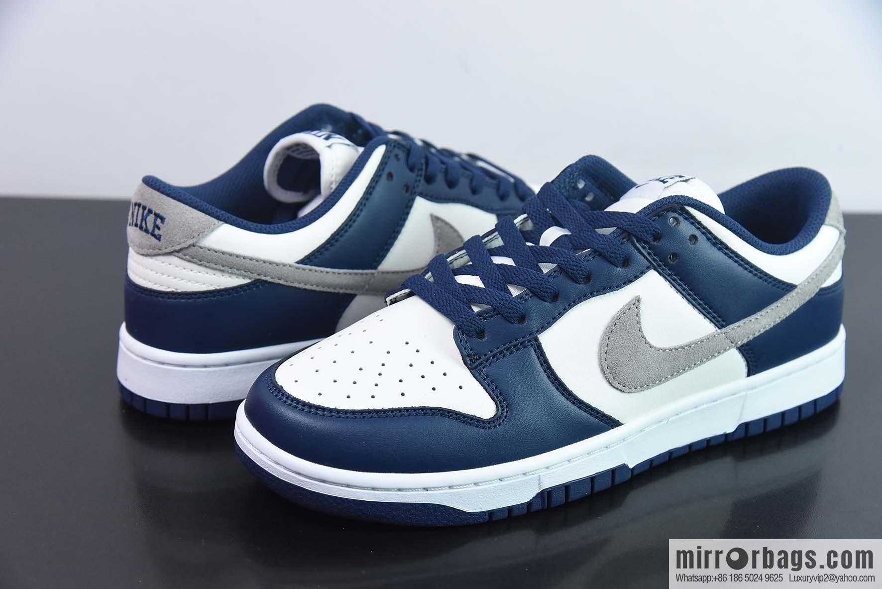 NIKE SB Dunk Low sports and leisure low-top board shoes, midnight blue, white and blue, item number: FD9749 400.