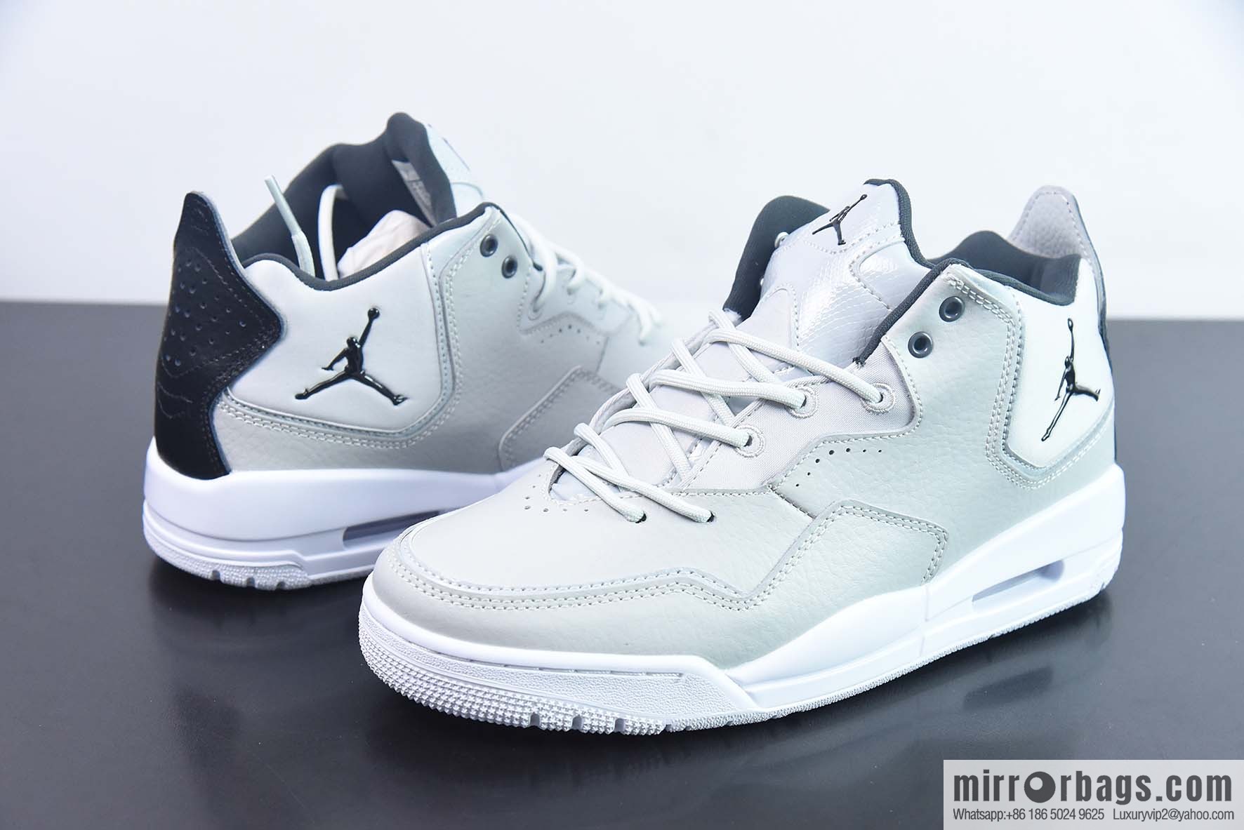 AirJordan Courtside 23 short version AJ23 gray and black Vintage middle help, basketball shoes, item number: AR1002-002