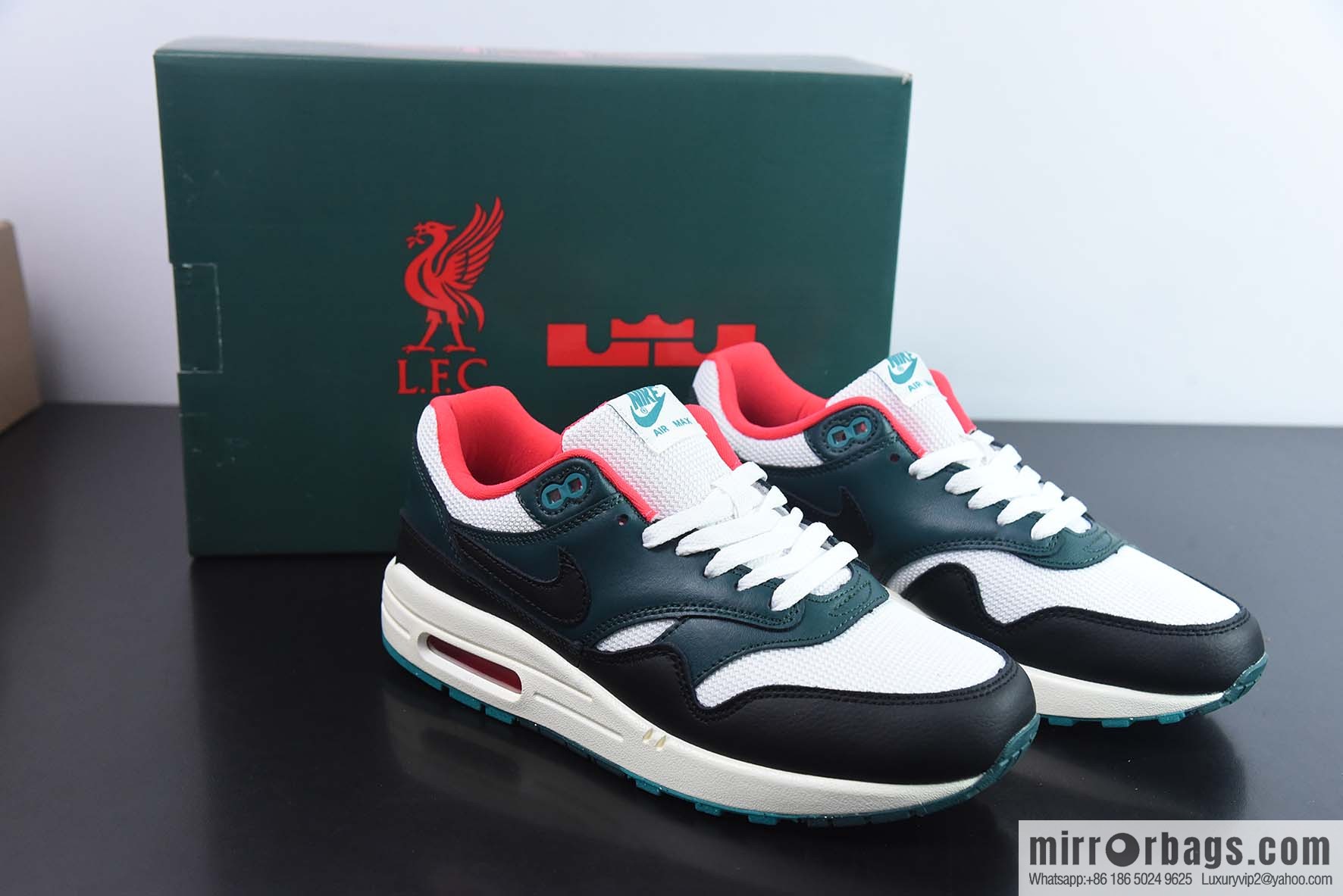 Nike Air Max 1 Liverpool green sneakers item number: FB8914-100