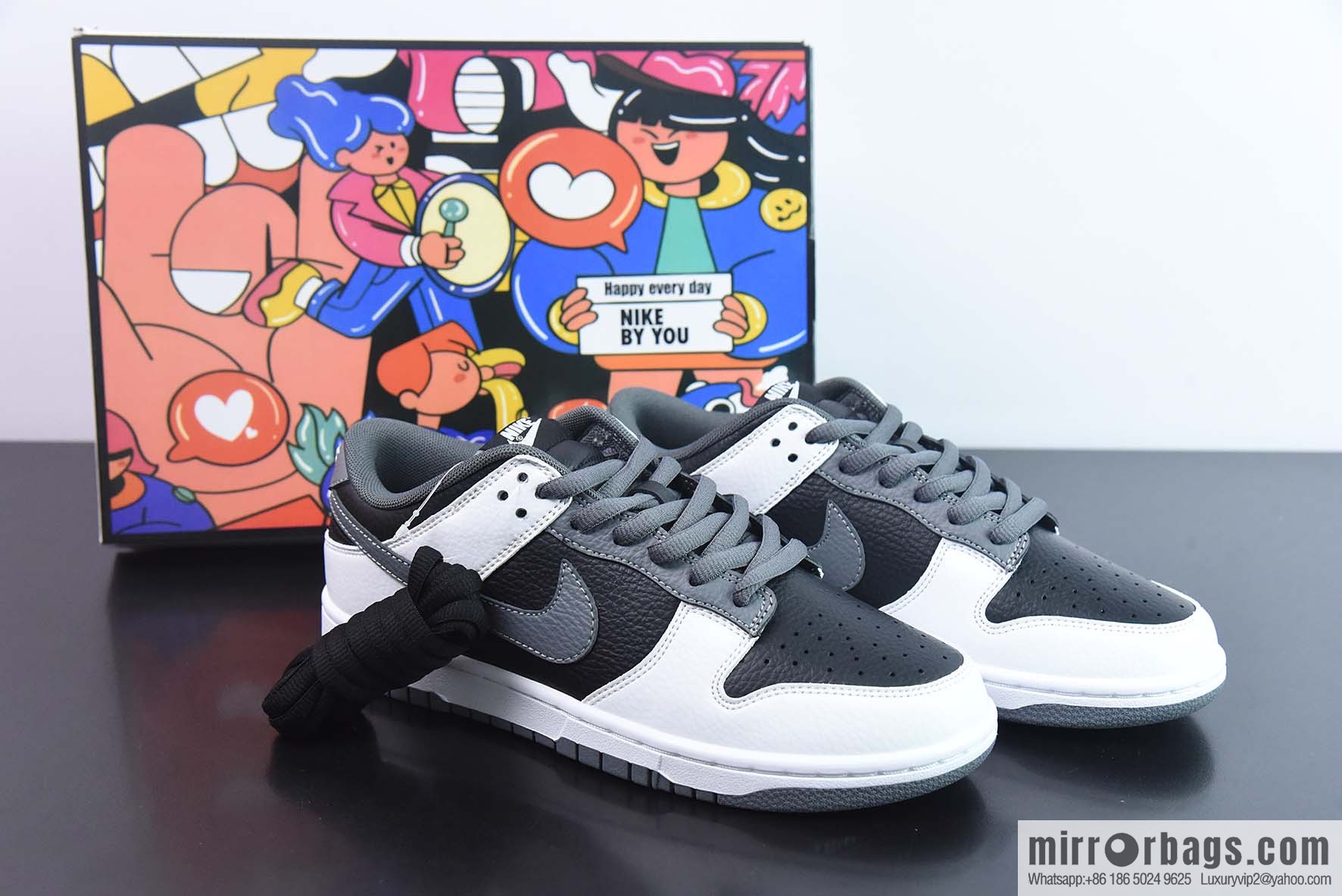 NIKE SB Dunk Low sports and leisure low-top board shoes, Oyo Keyang, black and white, item number: MG3699 002