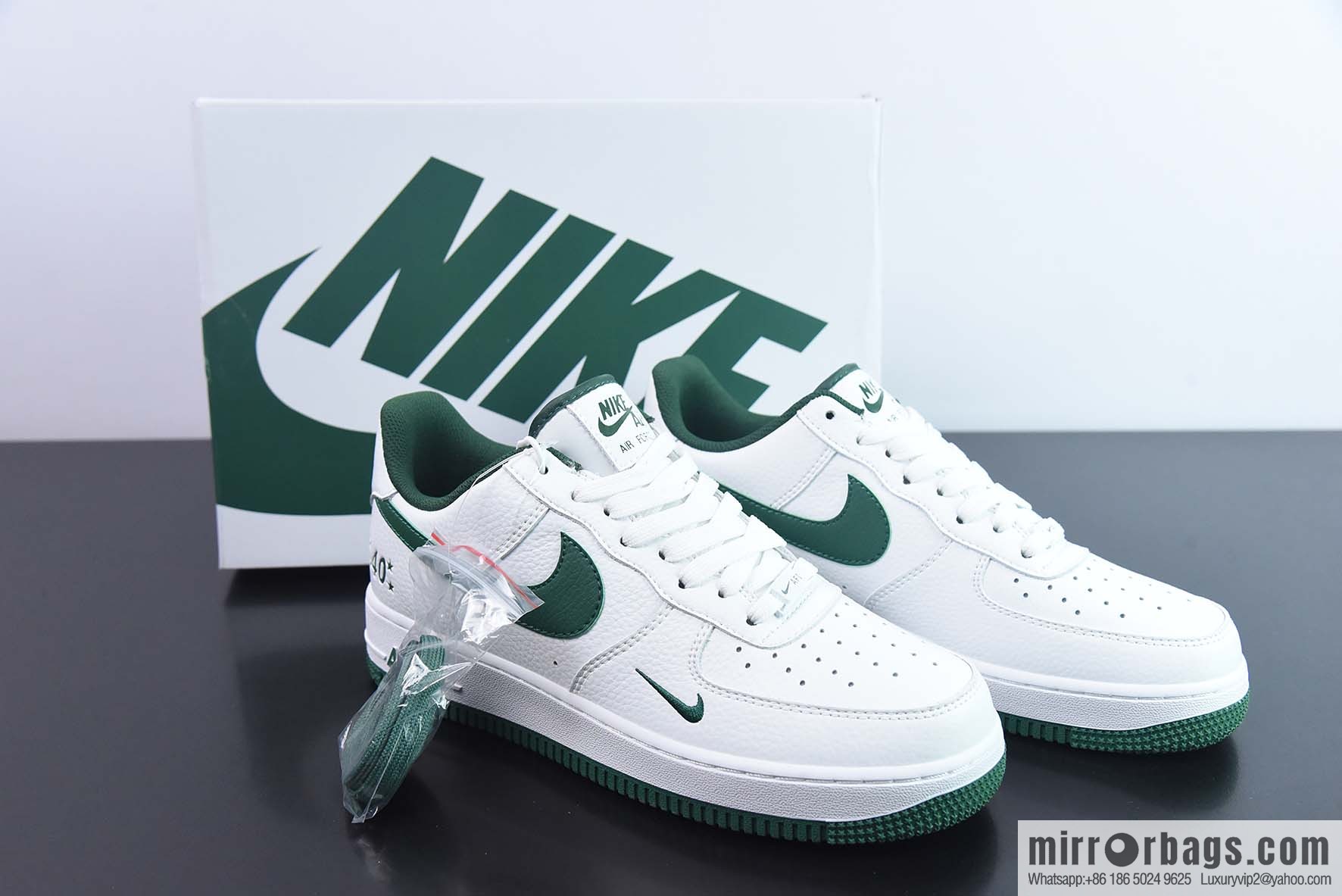 Air Force 1 '07 Low Air Force mini hook, double hook 40th anniversary, white and green low-top sneakers Item number: MN5263 126