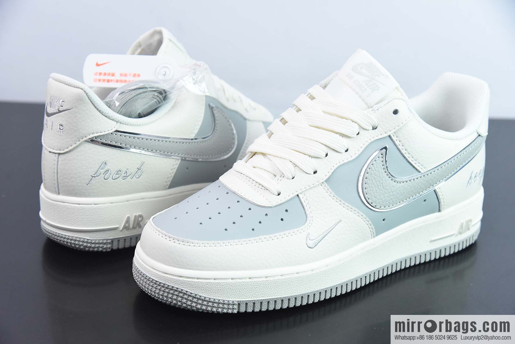 Nike Air Force 1 Low Rice Grey Patchwork Small Hook Air Force One Low Help Versatile, Item Number: BM2023 101