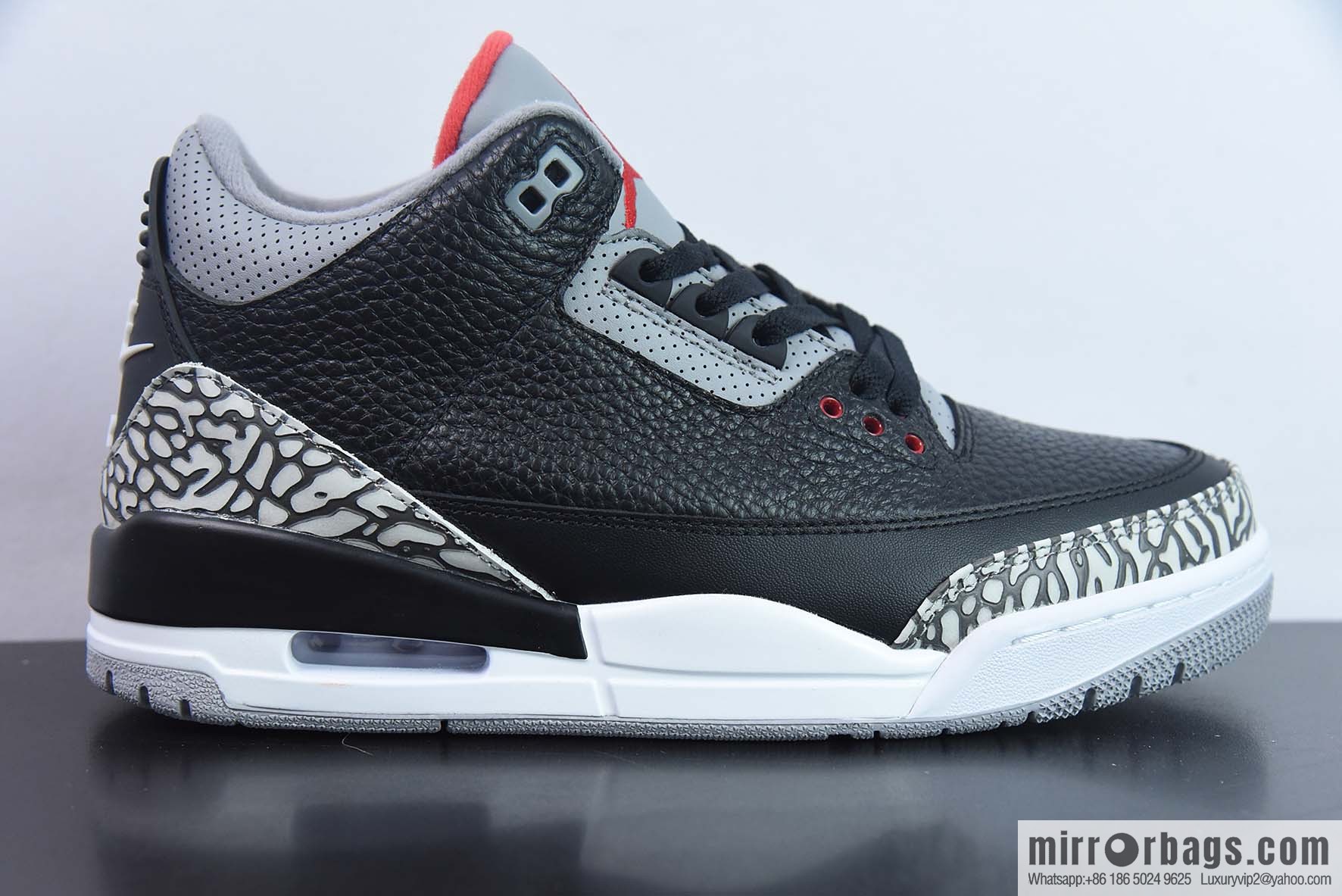 Air Jordan AJ3 Retro black cement sneakers 854262 001