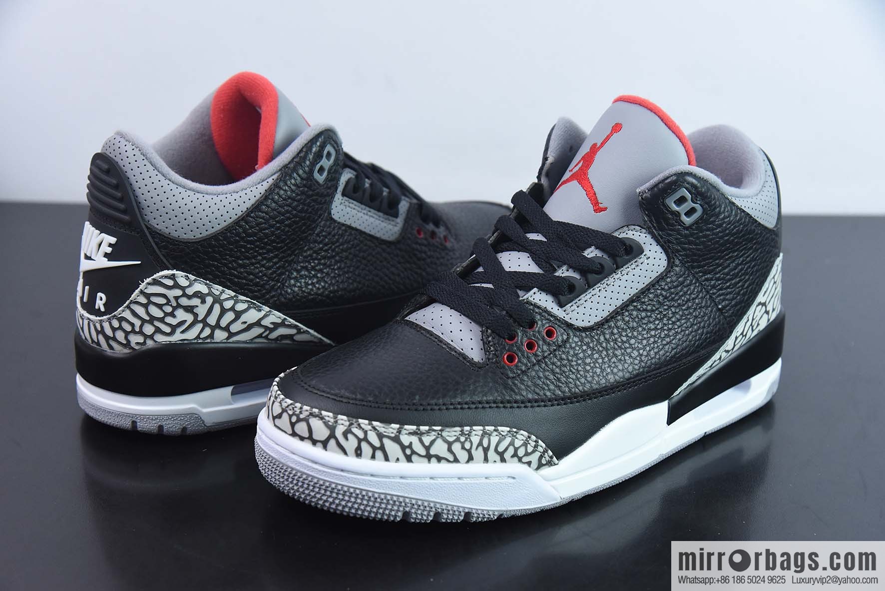 Air Jordan AJ3 Retro black cement sneakers 854262 001