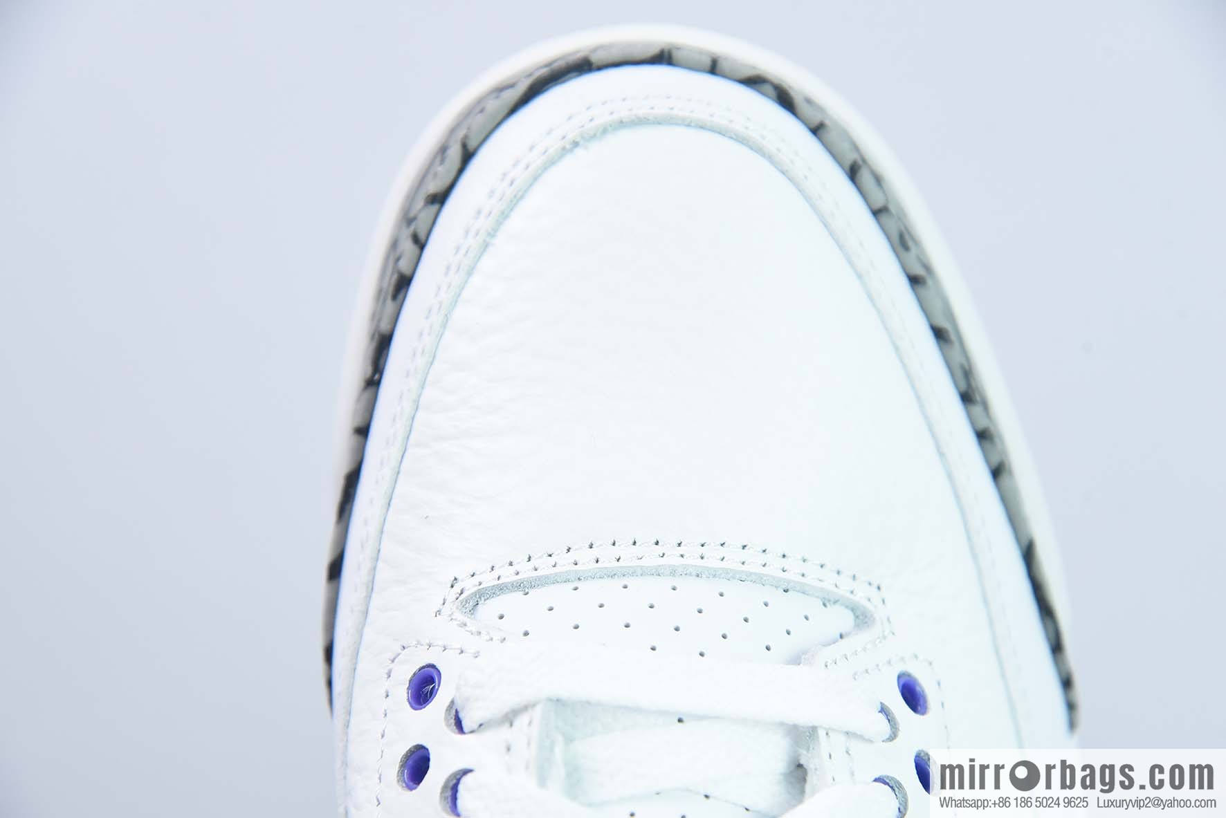Air Jordan AJ3 Retro White Purple Sneakers Part Number: CT8532-105