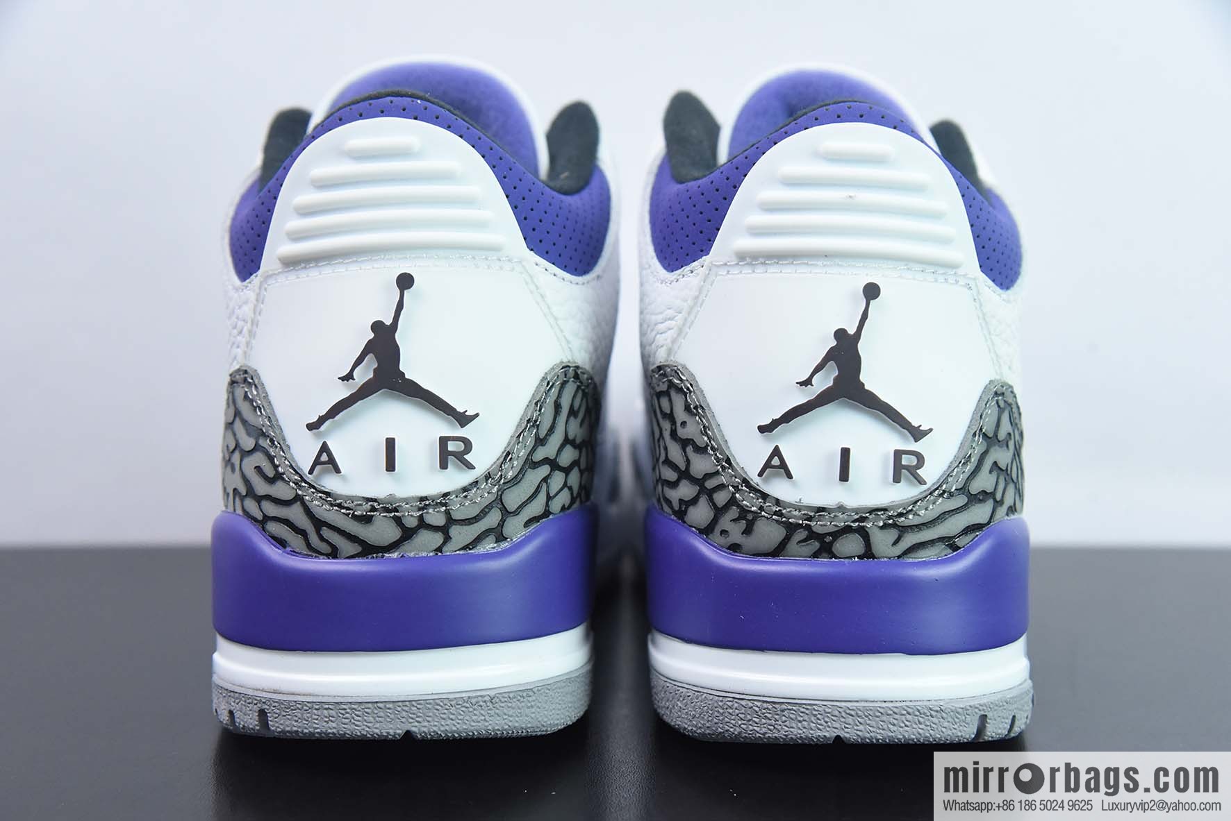 Air Jordan AJ3 Retro White Purple Sneakers Part Number: CT8532-105
