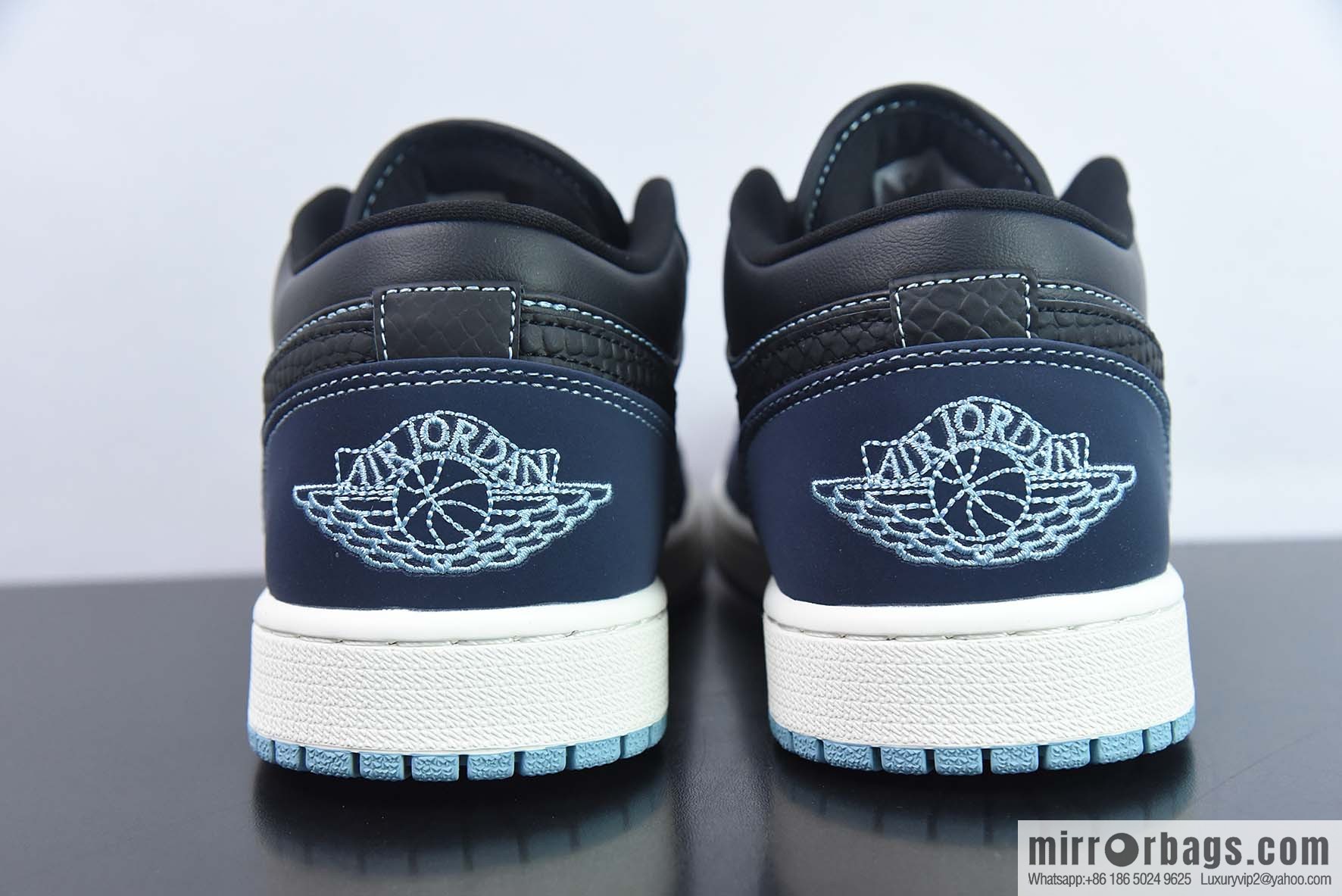Air Jordan 1 Low AJ1 Joe 1 black, blue and white, low-top cultural leisure board shoes, item number FJ5478-010