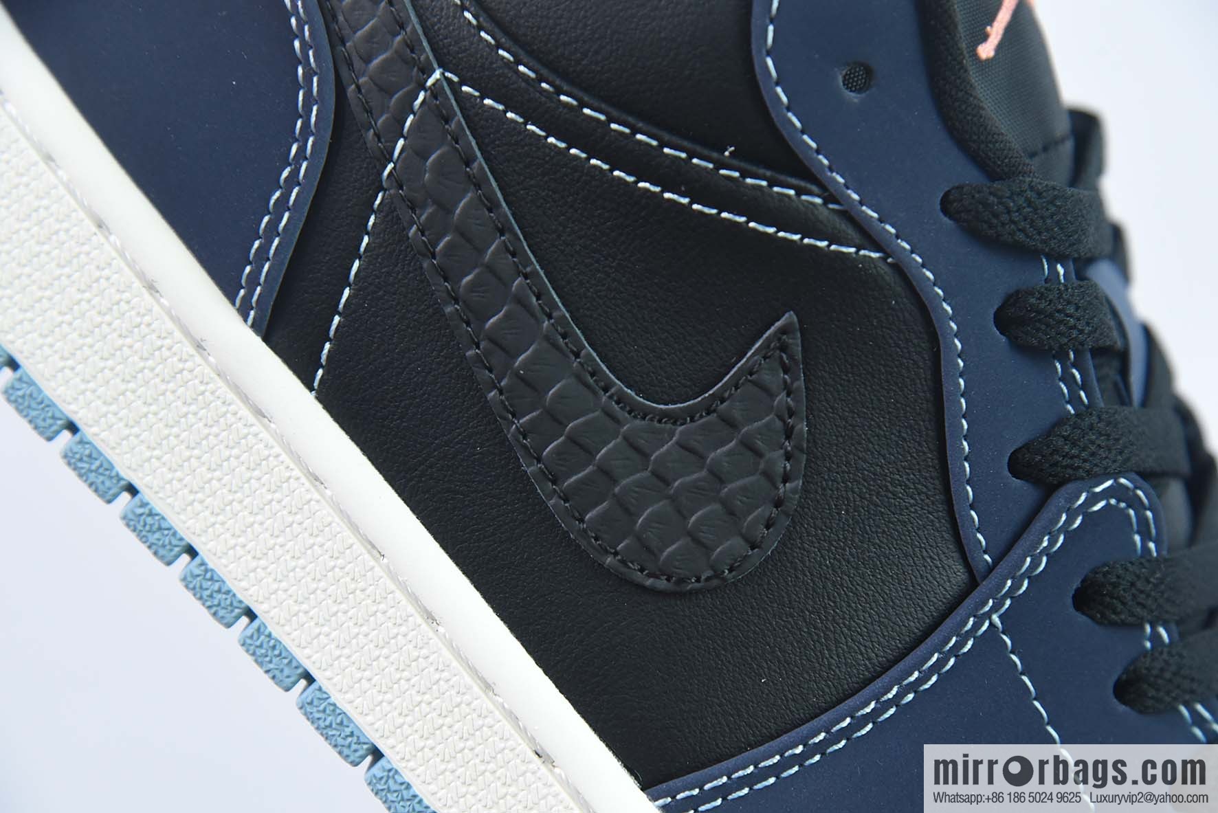 Air Jordan 1 Low AJ1 Joe 1 black, blue and white, low-top cultural leisure board shoes, item number FJ5478-010