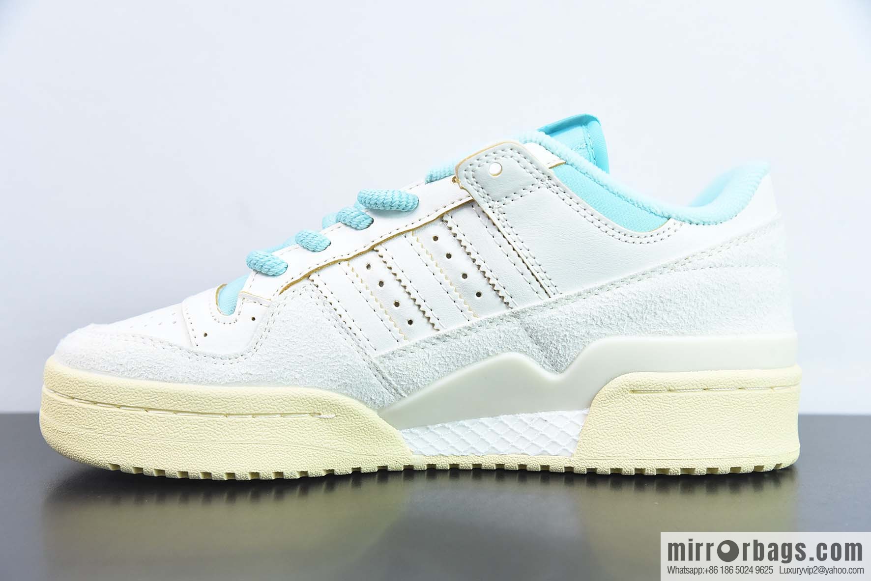 Adi 84 Clover Adidas Forum 84 Low Item number: FZ6342 Classic velcro Vintage board shoes Unisex trendy top layer leather casual shoes