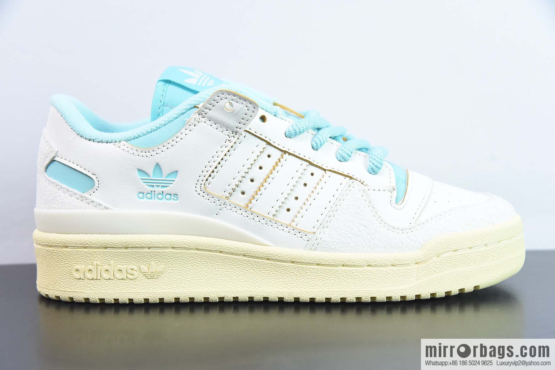 Adi 84 Clover Adidas Forum 84 Low Item number: FZ6342 Classic velcro Vintage board shoes Unisex trendy top layer leather casual shoes