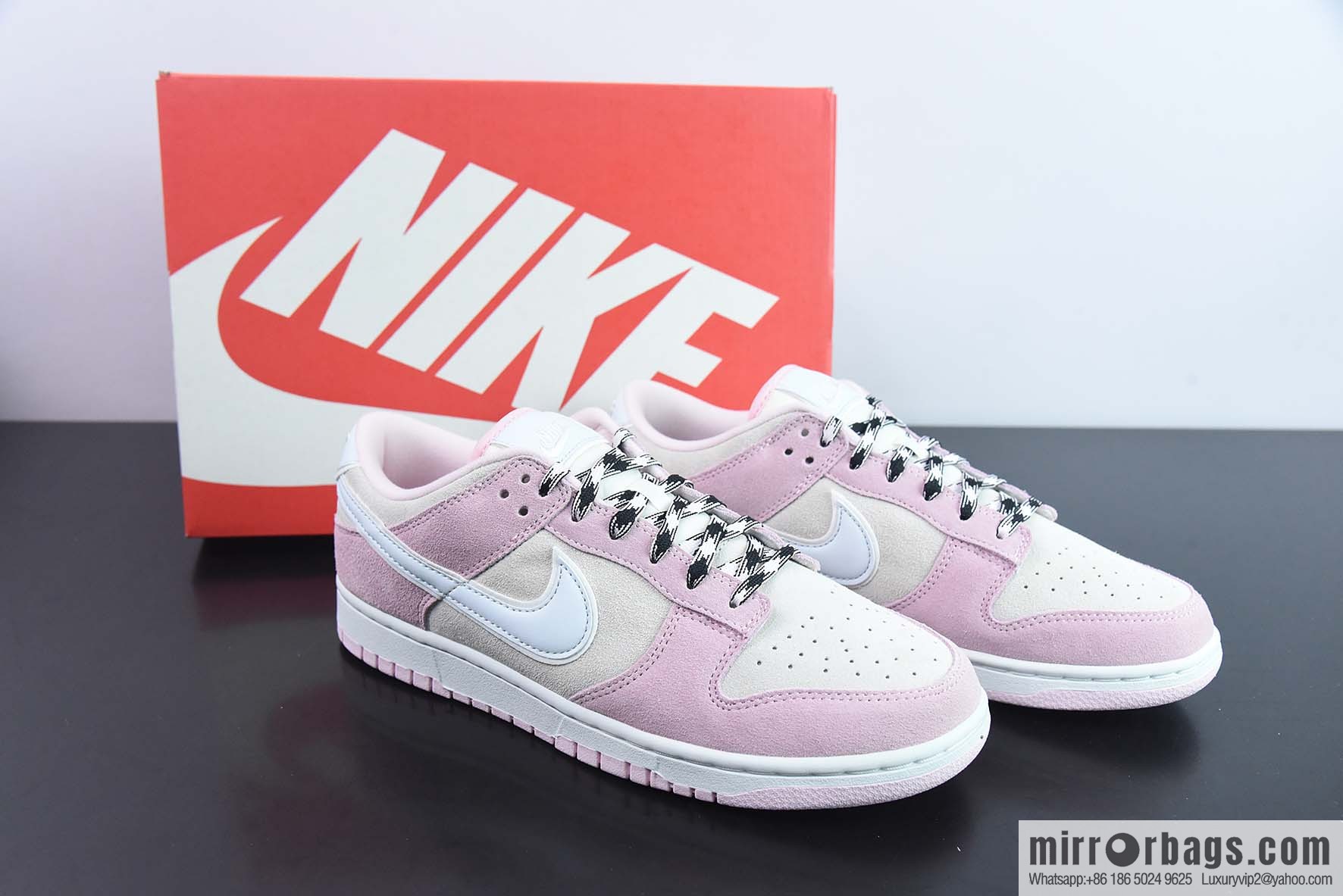 Nike Dunk Low SB low-top skate shoes/pink gray and white powder, item number: DV3054-600