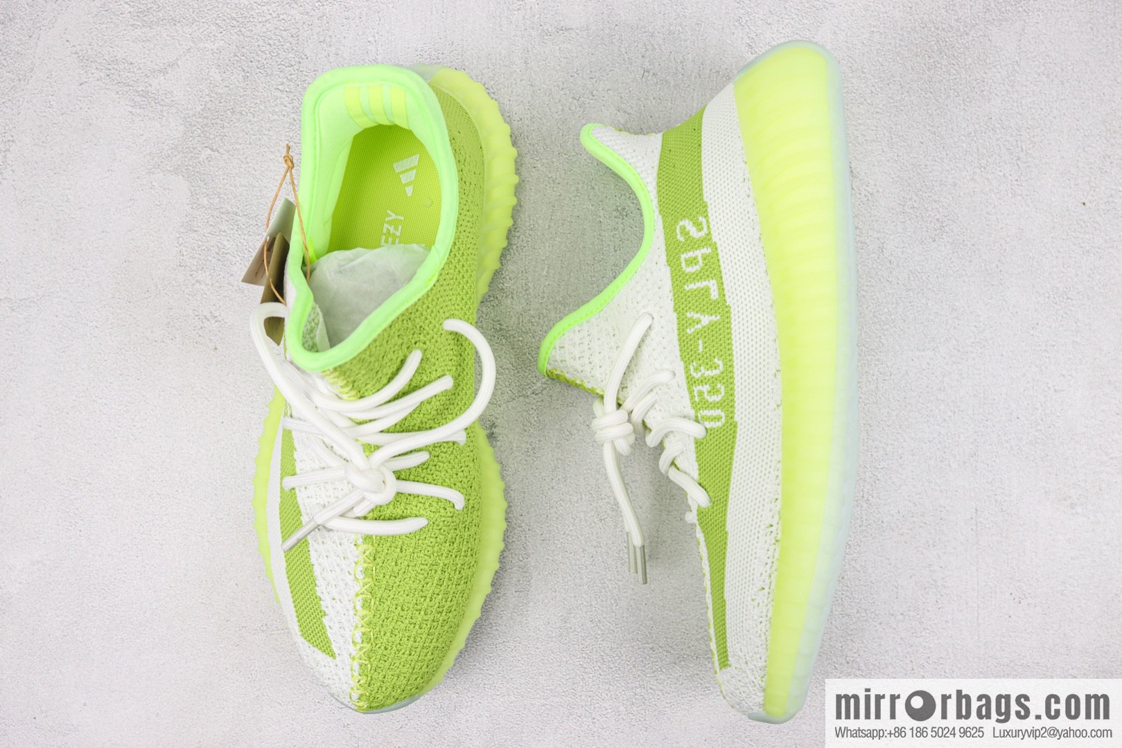 Adi, Coconut 350 V2 Item Number: NS9522 White neon green New Cantaloupe sneakers Adidas Yeezy Boost 350 V2