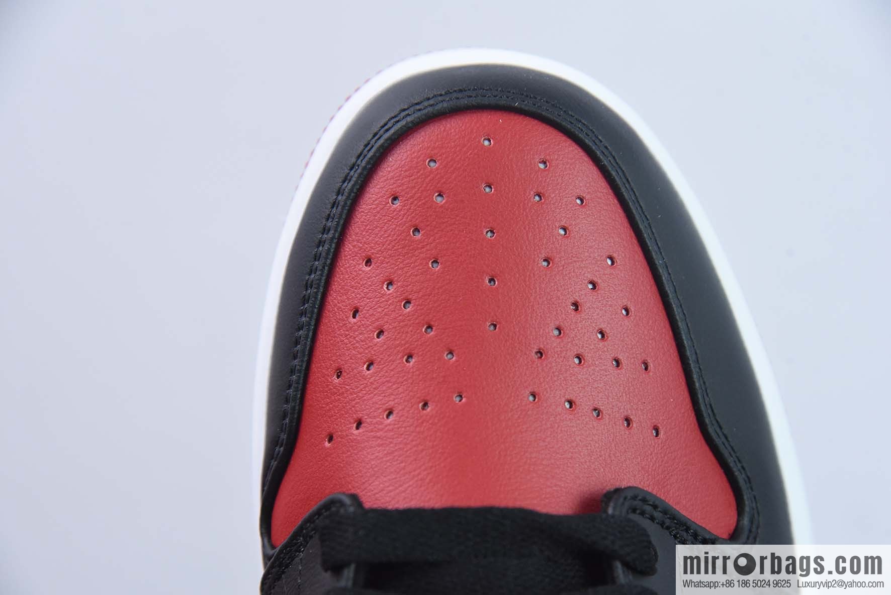 Air Jordan AJ1 Low Top, Black and Red Toes, Item Number: 553558-161