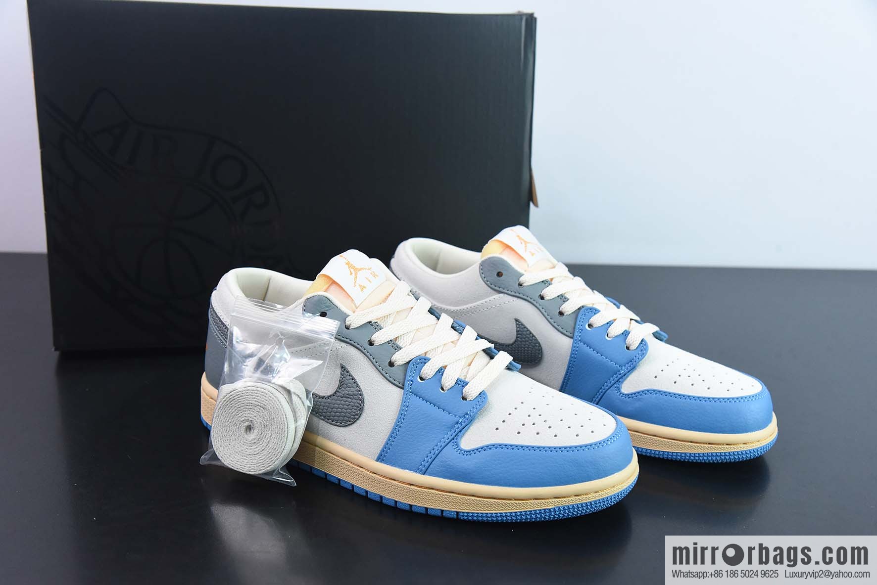 Air Jordan AJ1 Low Top Series, Blue Grey DZ5376-469 Item Number: DZ5376-469