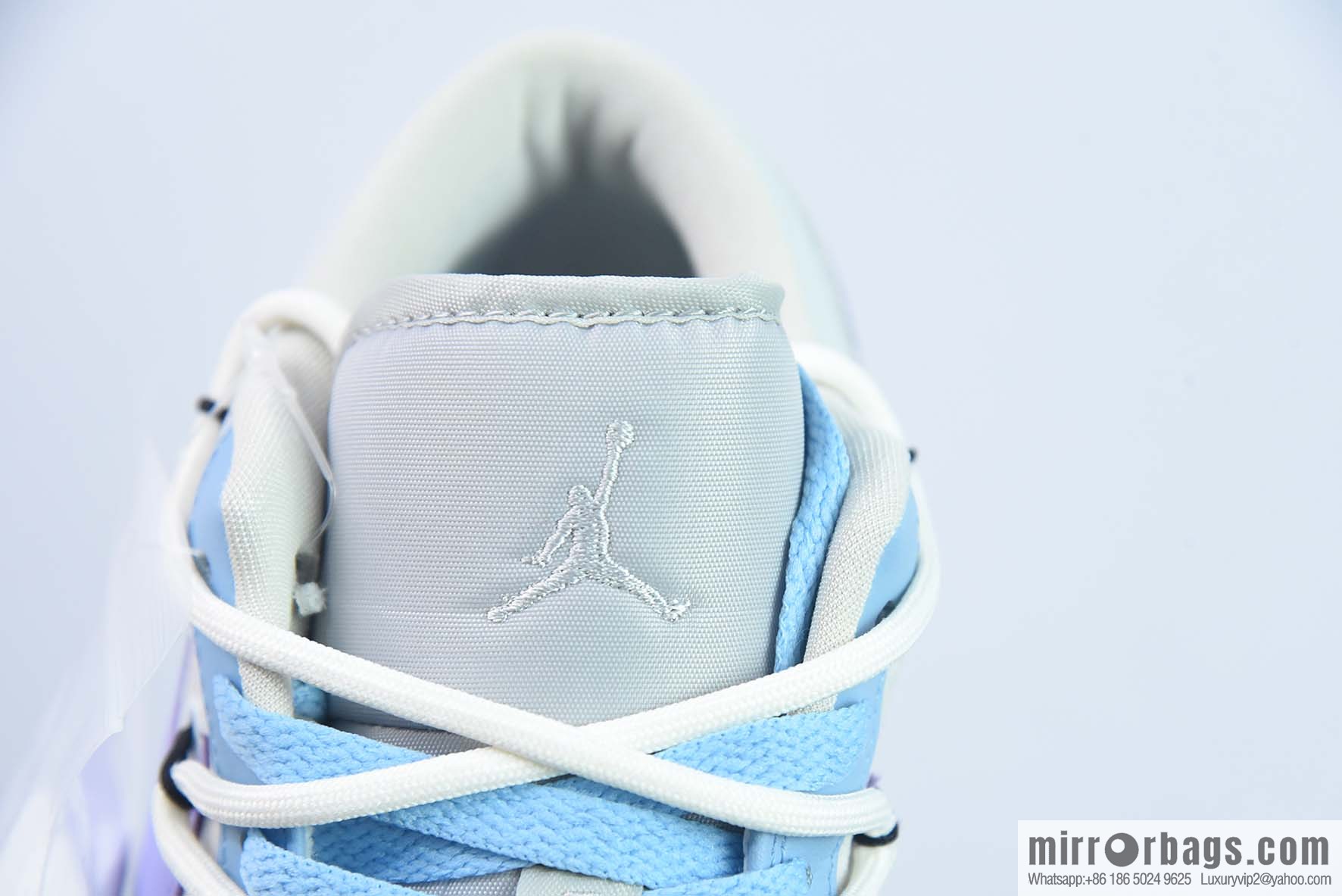 Air Jordan 1 Low AJ1 Jordan 1st generation low-top basketball shoes/college blue, gray blue, strap model, item number: DC0774-050