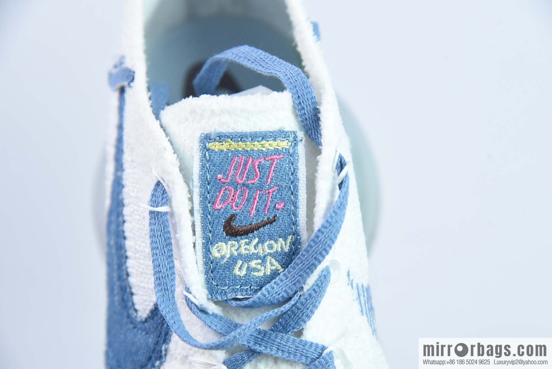 Nike Vapor Max white and blue, steam air cushion jogging shoes, item number: FJ7736-141