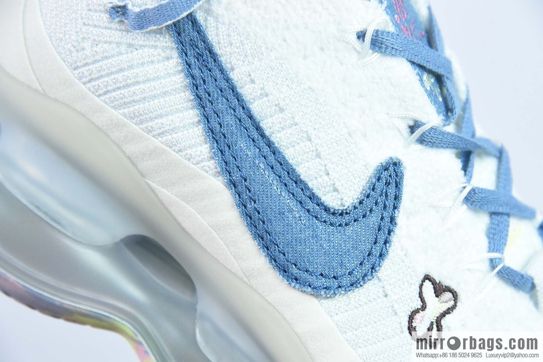 Nike Vapor Max white and blue, steam air cushion jogging shoes, item number: FJ7736-141