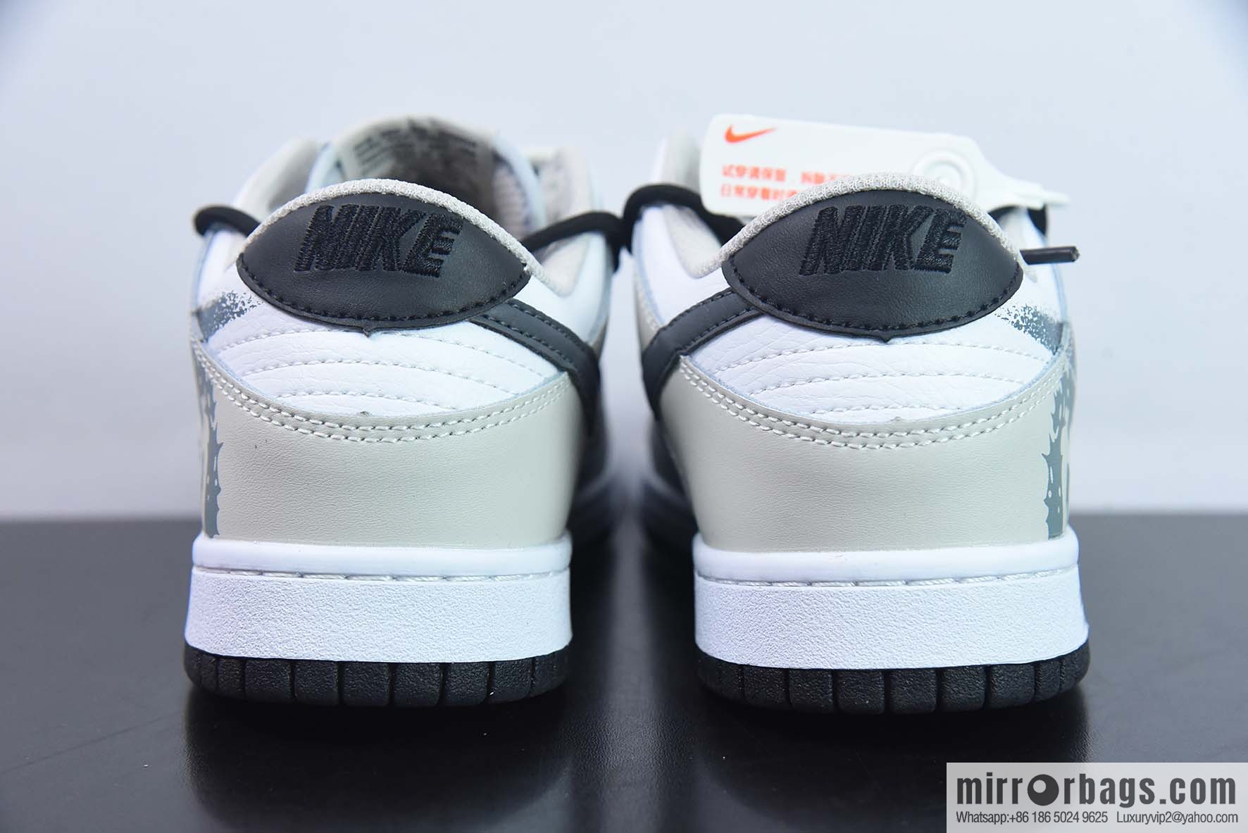 Nike Dunk Low brush graffiti, cross, black and white gray, low top sneakers item number: FD0661 100-74
