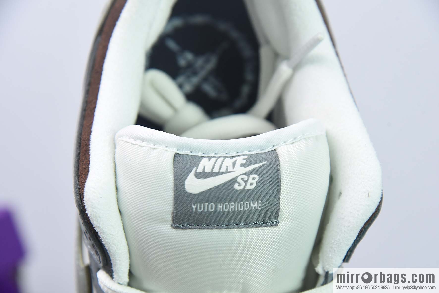 Nike Dunk Low ✖ Yuto Horigome Co-branded Gray and White Feather Low Top Sneakers Part Number: FQ1180 001
