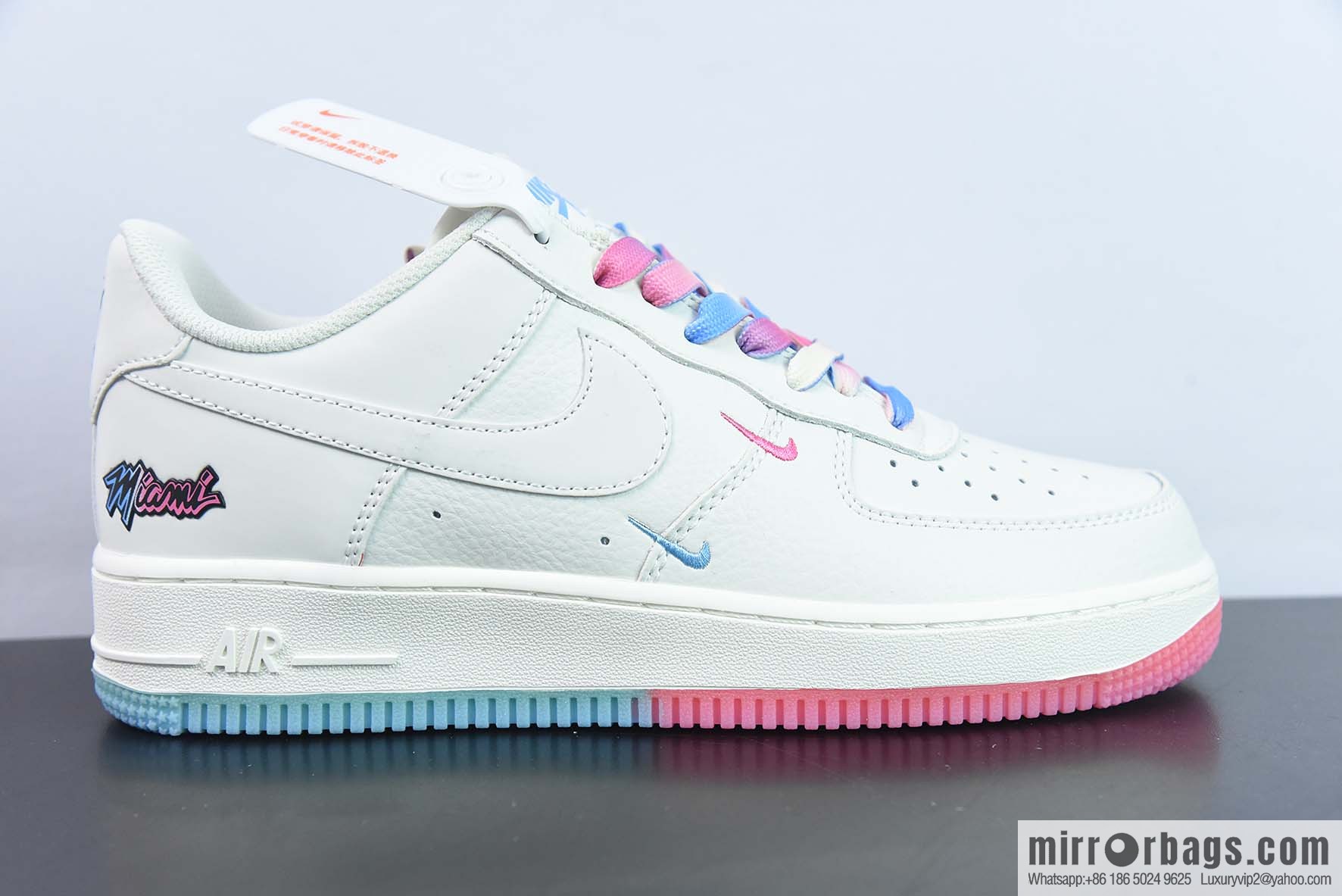 Nk Air Force 1 '07 Low Rice Pink Blue, Miami City Limited, Air Force No. 1 Low Top Casual Board Shoes, Item Number: KU0902-112