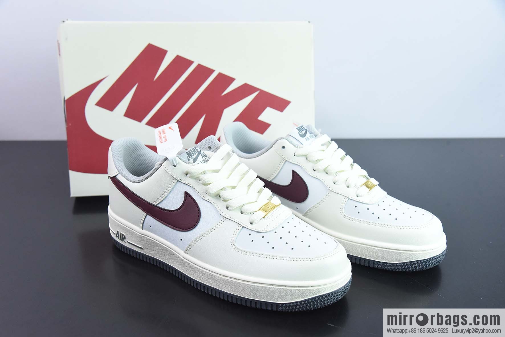 Nk Air Force 1 '07 Low Flower Messenger, beige red, Air Force One low-top casual sneakers, item number: HH2322-022