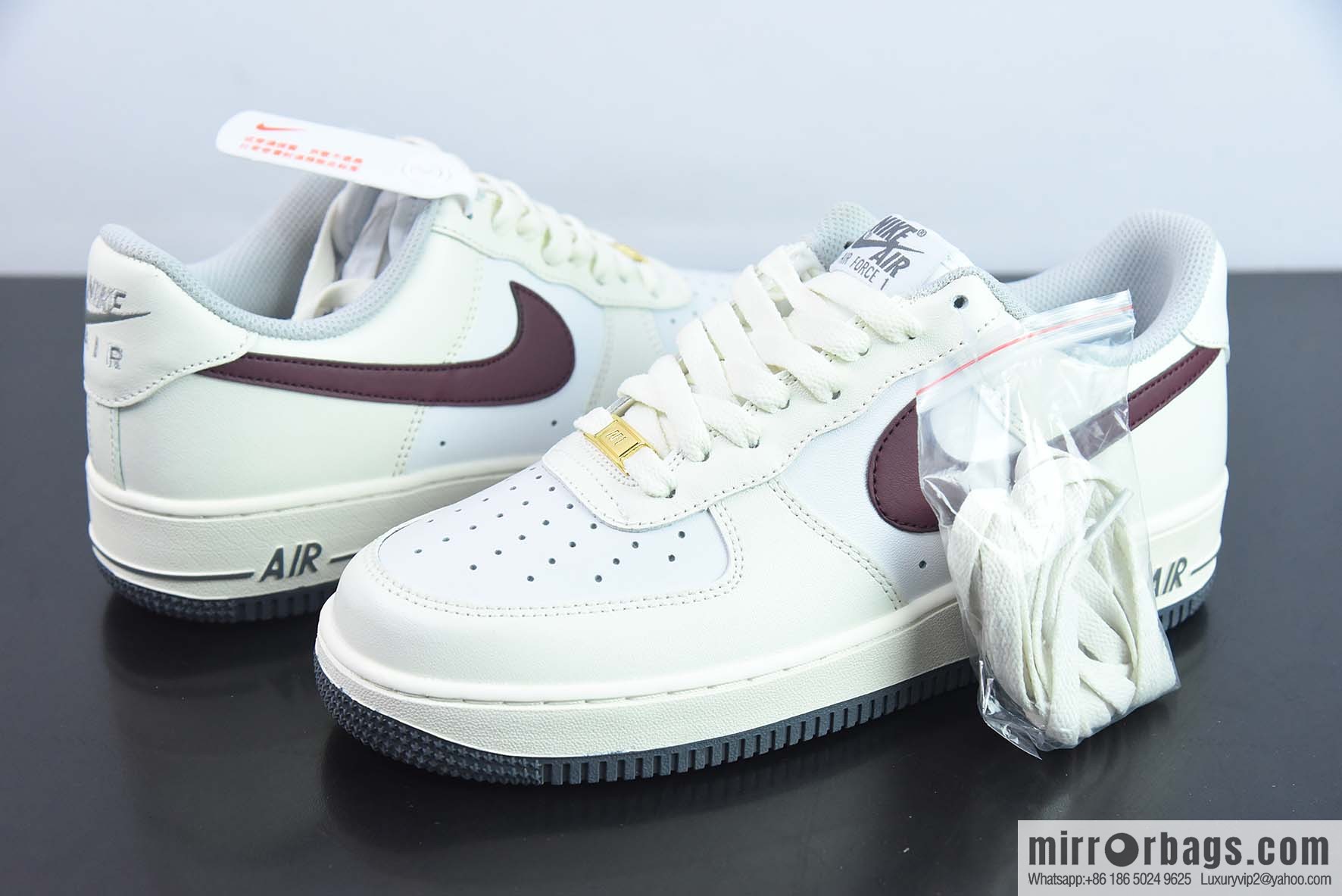 Nk Air Force 1 '07 Low Flower Messenger, beige red, Air Force One low-top casual sneakers, item number: HH2322-022