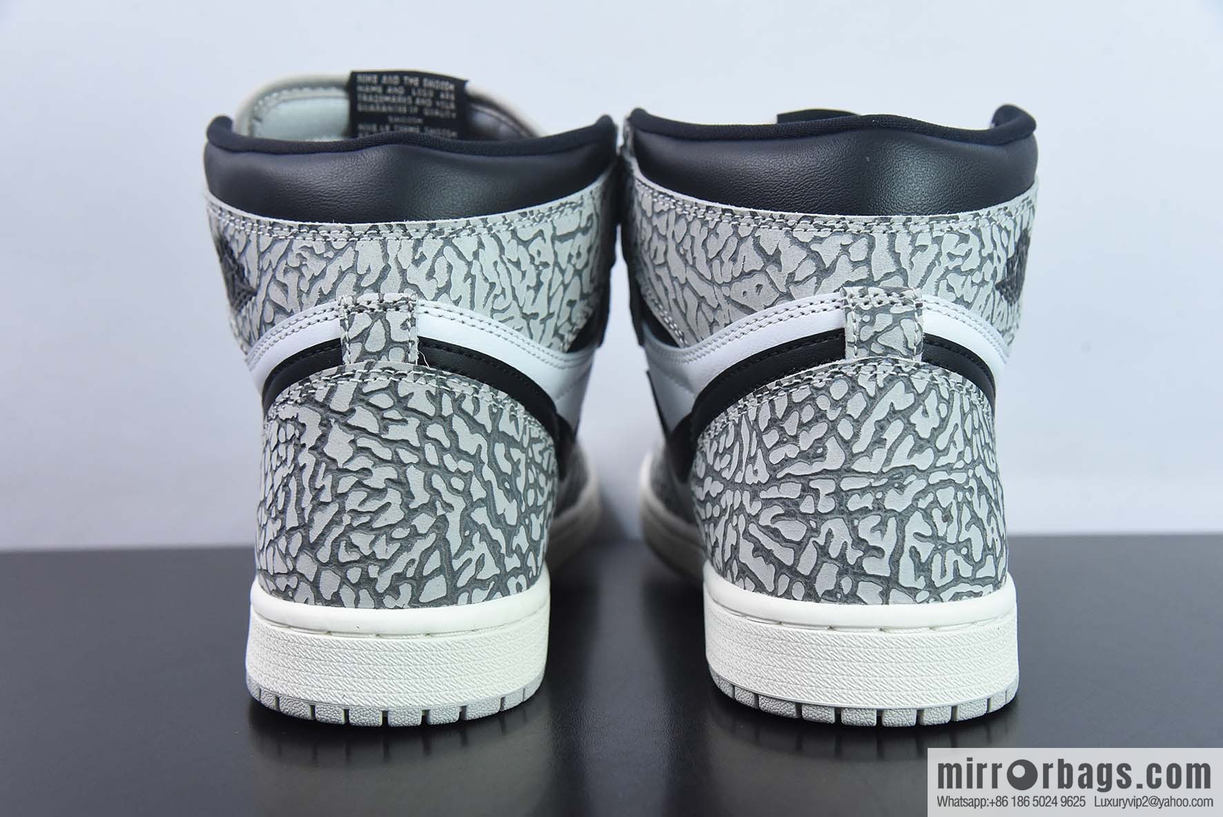 Air Jordan1 AJ1 Jordan 1st generation high-top basketball shoes/black and white gray, burst pattern, elephant pattern, item number: DZ5485-052