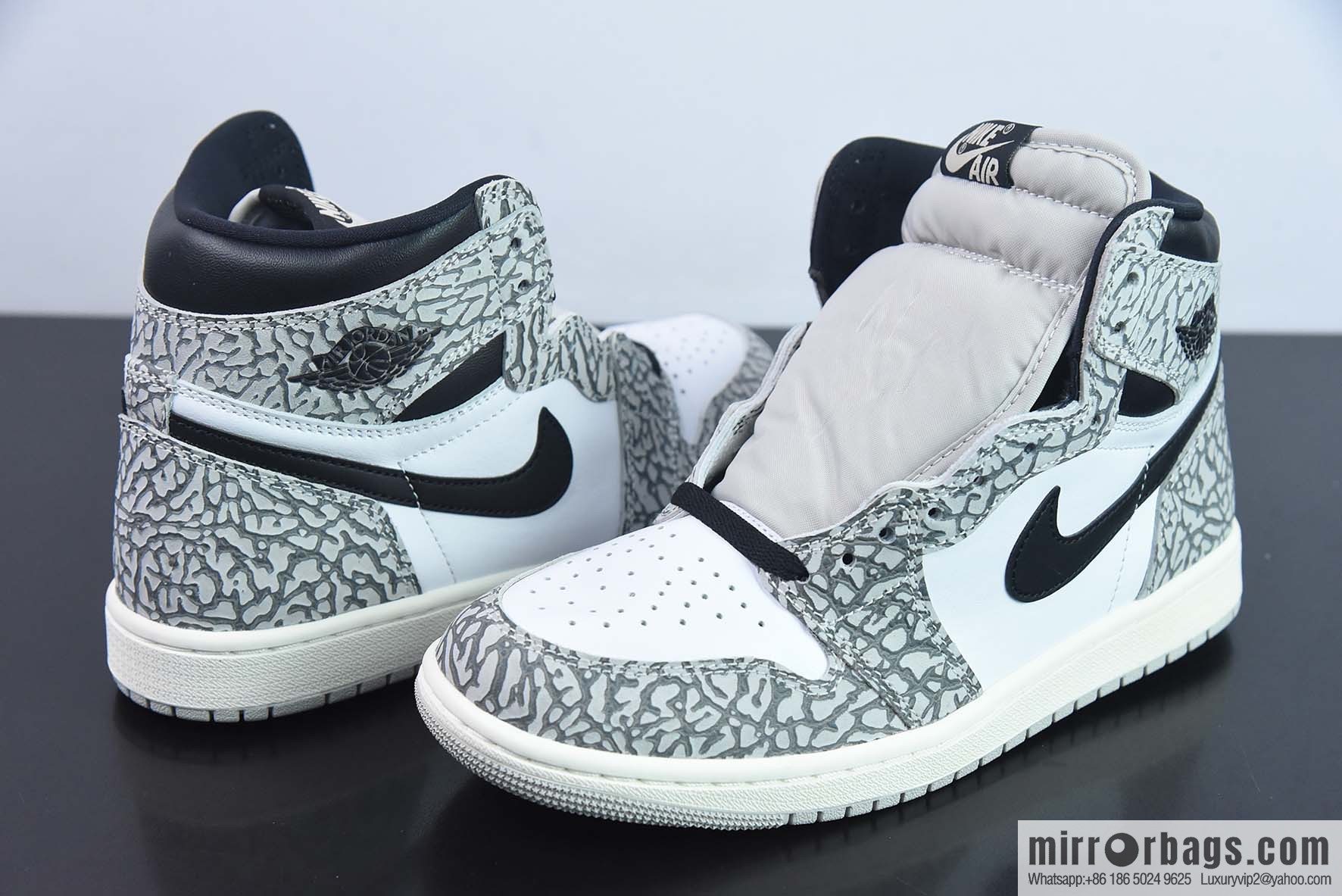 Air Jordan1 AJ1 Jordan 1st generation high-top basketball shoes/black and white gray, burst pattern, elephant pattern, item number: DZ5485-052