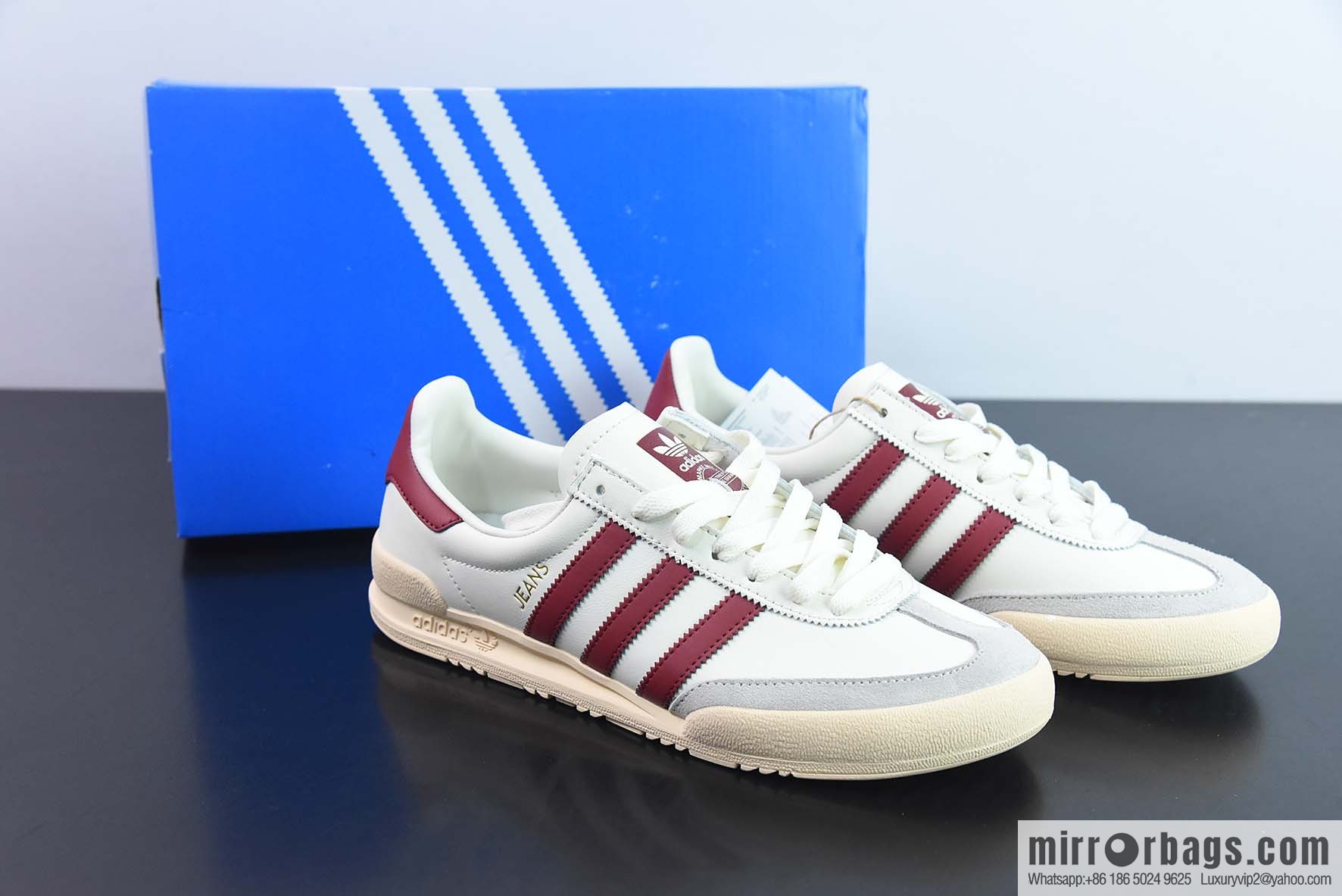 AD Originals Jeans Vintage low-top fashion board shoes, beige and red, item number GY7437.
