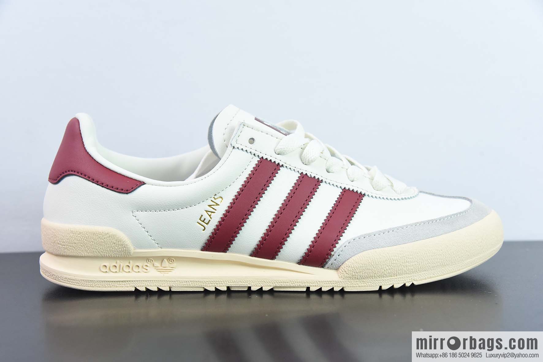 AD Originals Jeans Vintage low-top fashion board shoes, beige and red, item number GY7437.