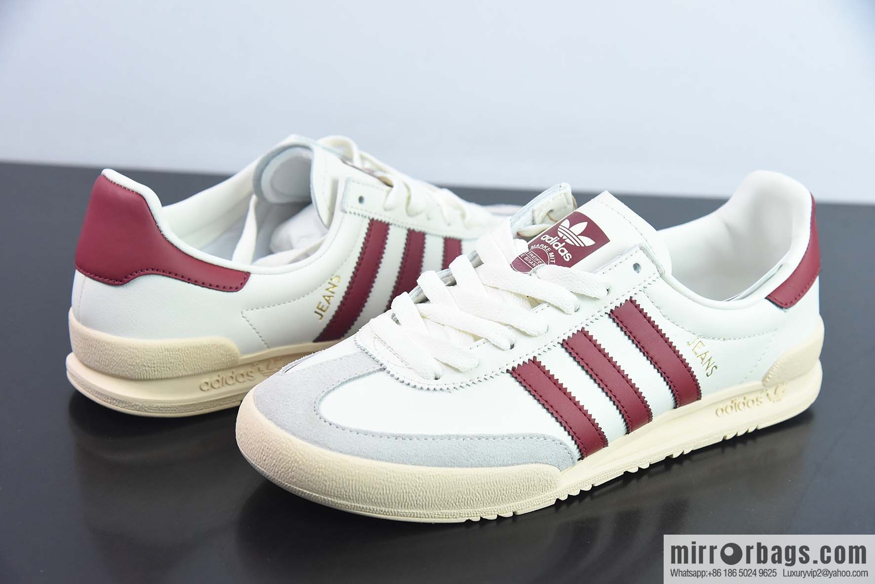 AD Originals Jeans Vintage low-top fashion board shoes, beige and red, item number GY7437.