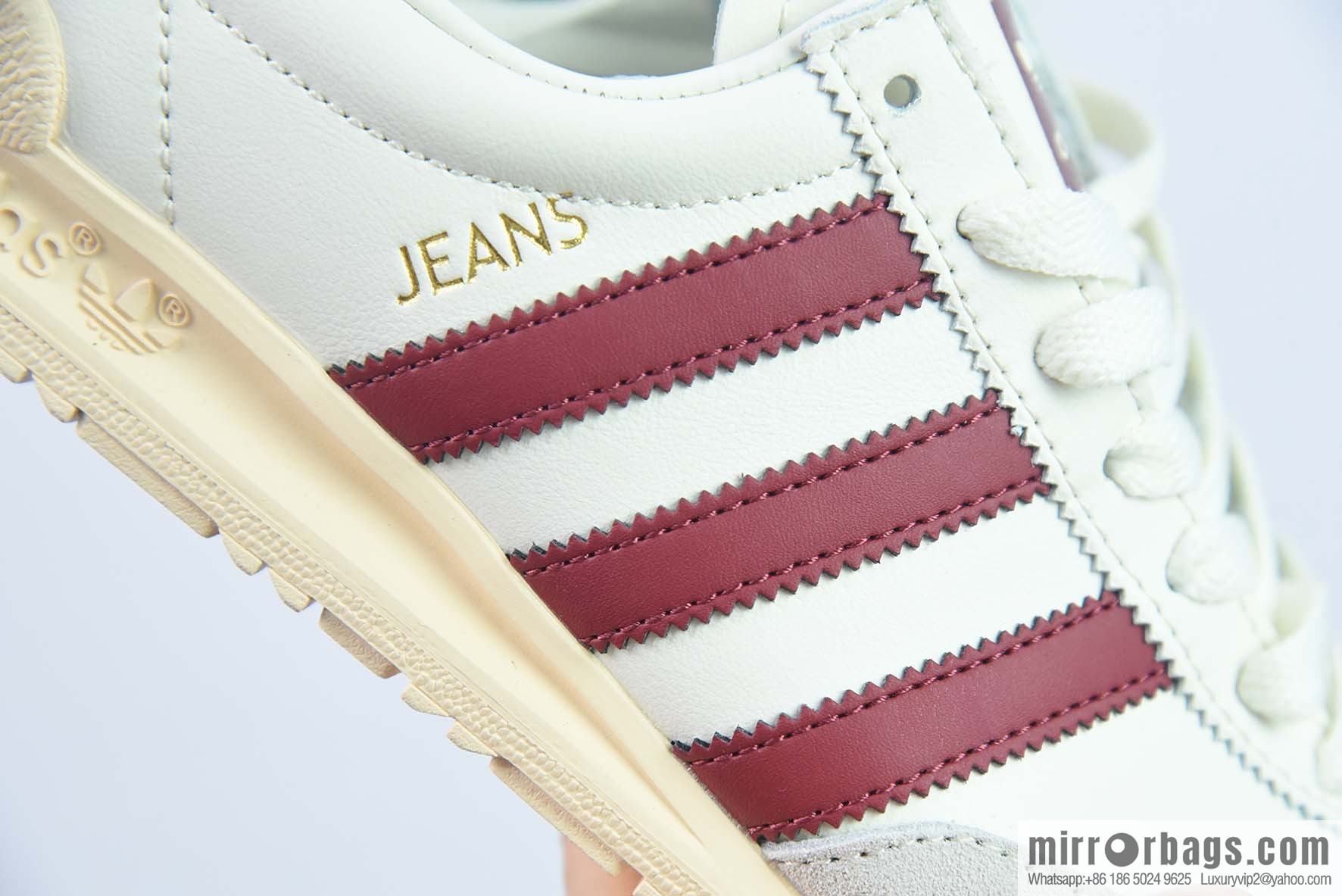 AD Originals Jeans Vintage low-top fashion board shoes, beige and red, item number GY7437.