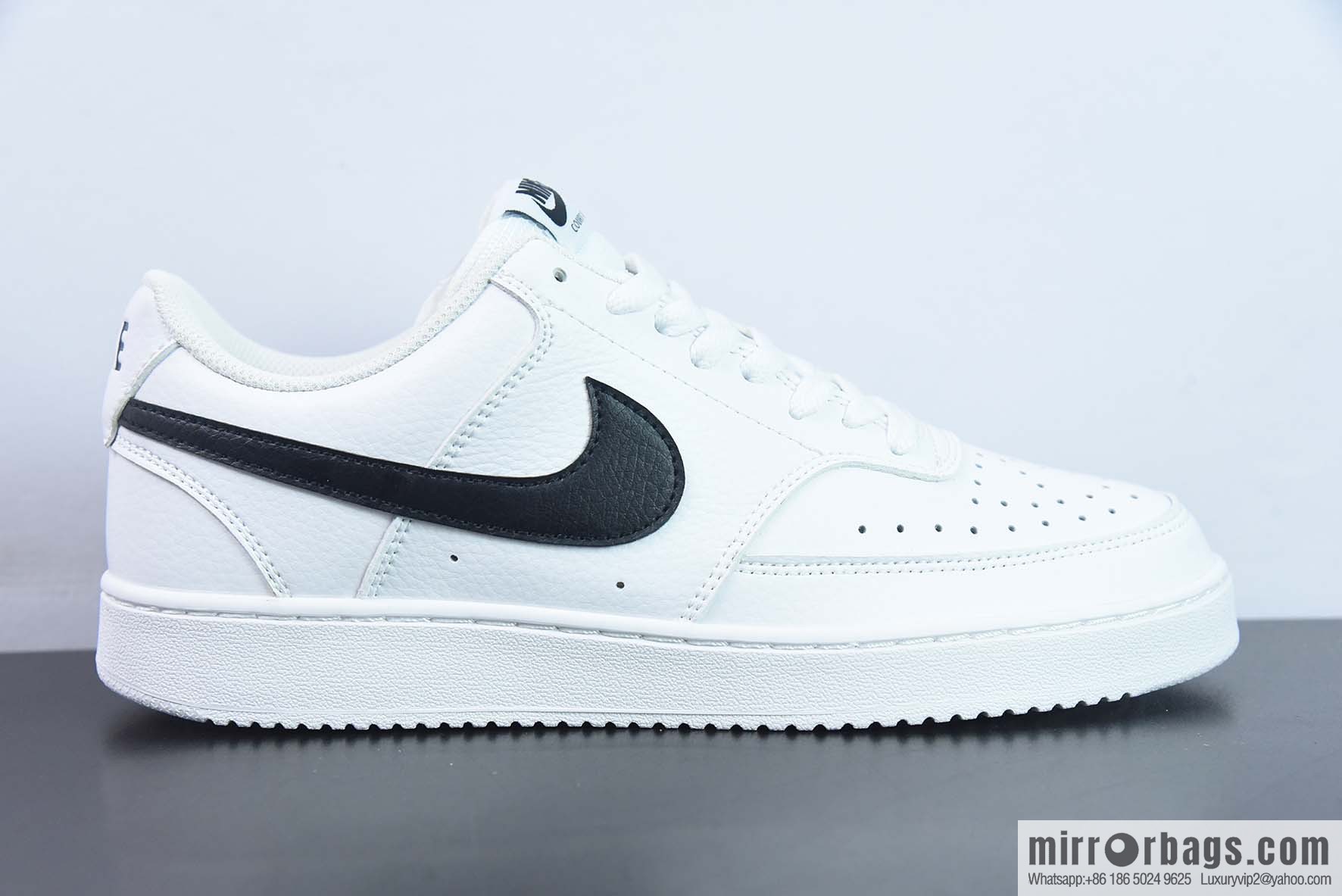 NK Court Vision Low CV Low Top Vintage Versatile breathable casual sports shoes, white and black CD5463-101