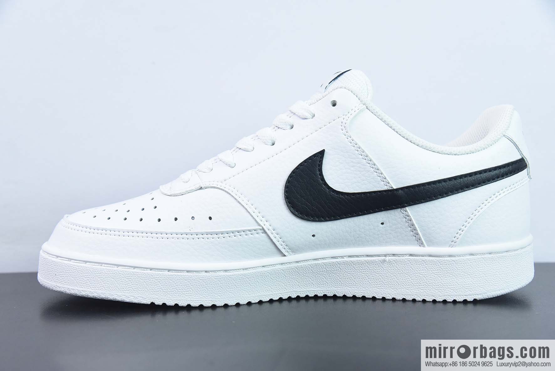 NK Court Vision Low CV Low Top Vintage Versatile breathable casual sports shoes, white and black CD5463-101
