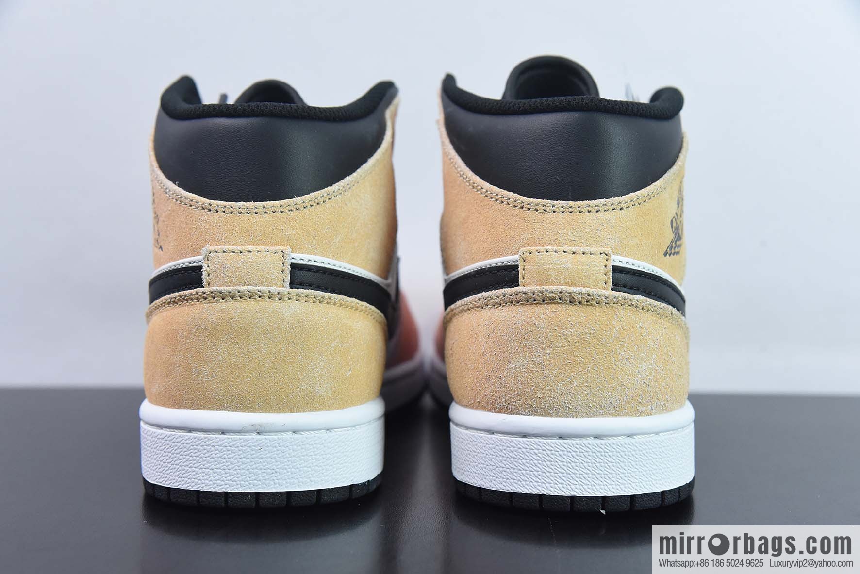 Air Jordan 1 Mid help basketball shoes, naked pink white, item number: DX4332-800