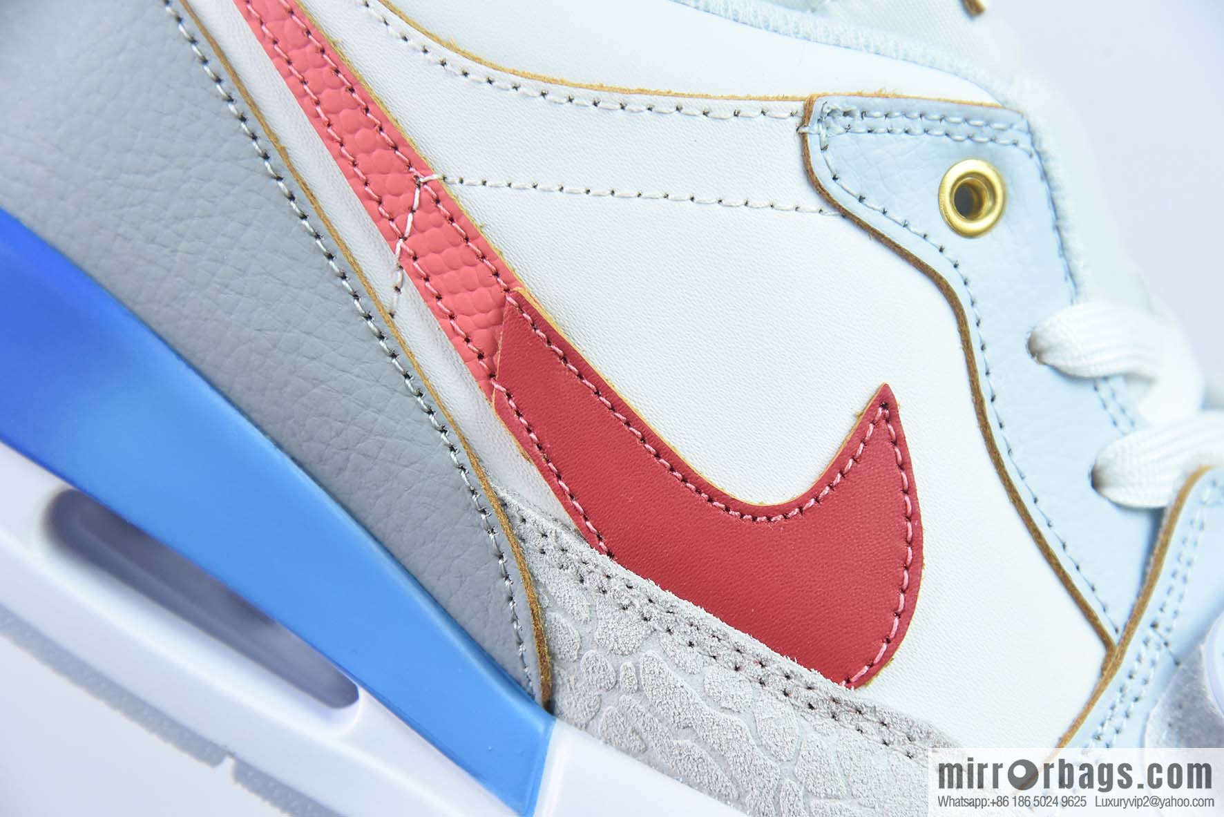 NK Air Jordan Legacy 312 Low Jordan's strongest three-in-one mixed version AJ312 white, blue and red, item number: FN8902-161