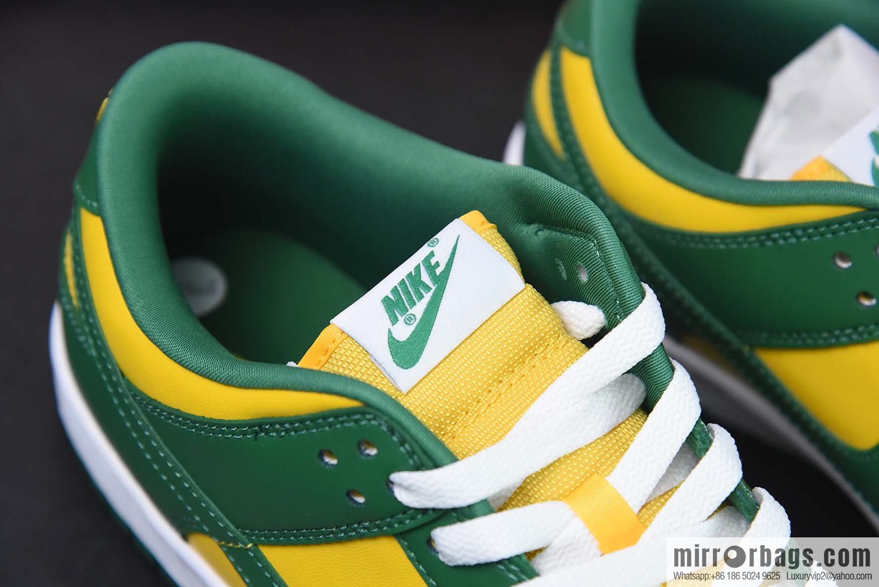 NK Dunk sb Low foreign trade special supply, Brazil yellow-green item number CU1727-700