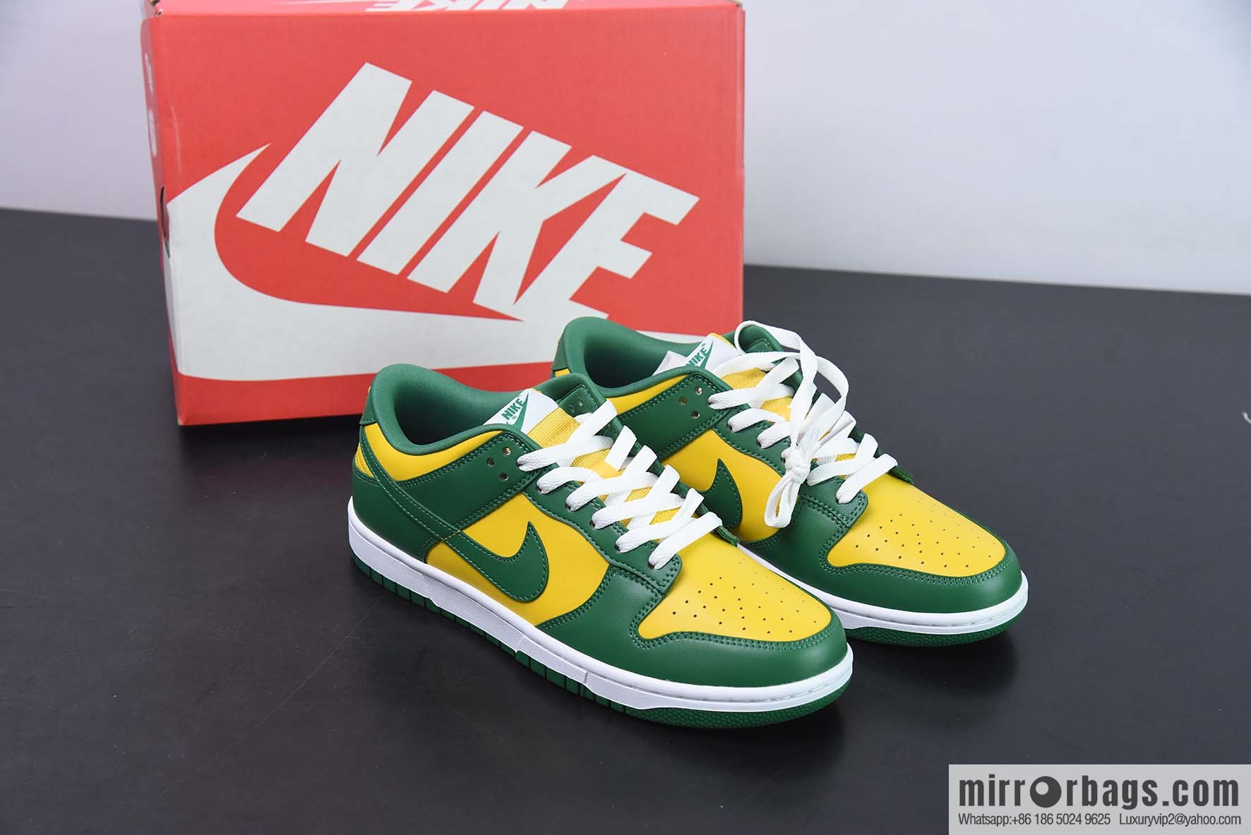 NK Dunk sb Low foreign trade special supply, Brazil yellow-green item number CU1727-700
